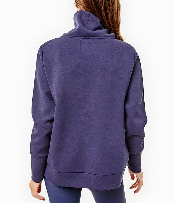 Addison Bay Everyday Mock Neck Zip Hem Pullover Product Image