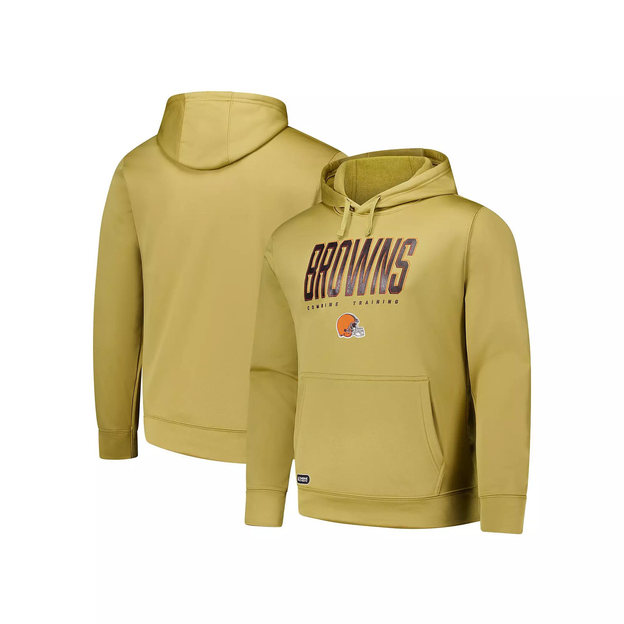 Men's Gold Cleveland Browns Top Ranked Pullover Hoodie, Size: Medium Product Image