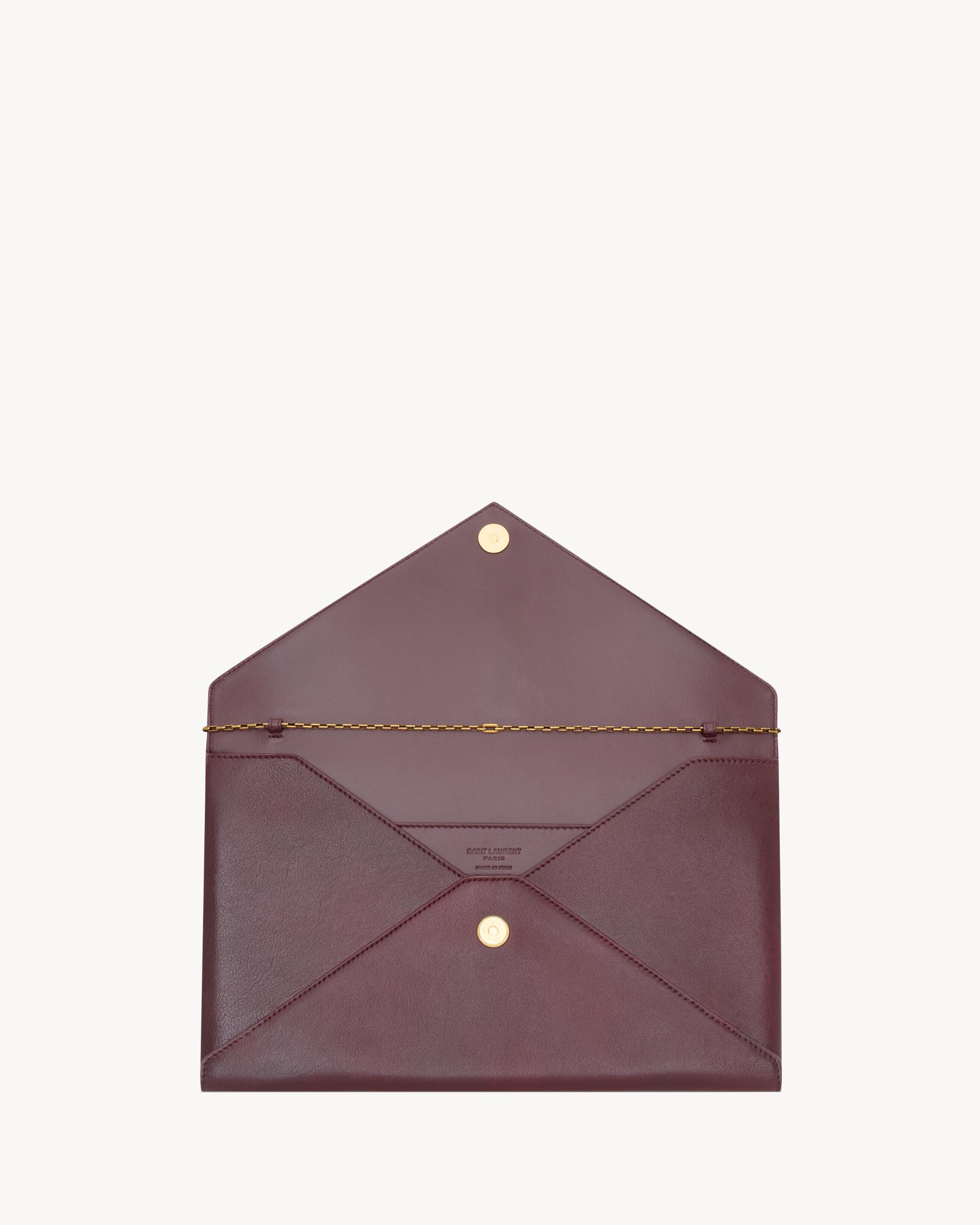LETTER large pouch on chain in leather Product Image
