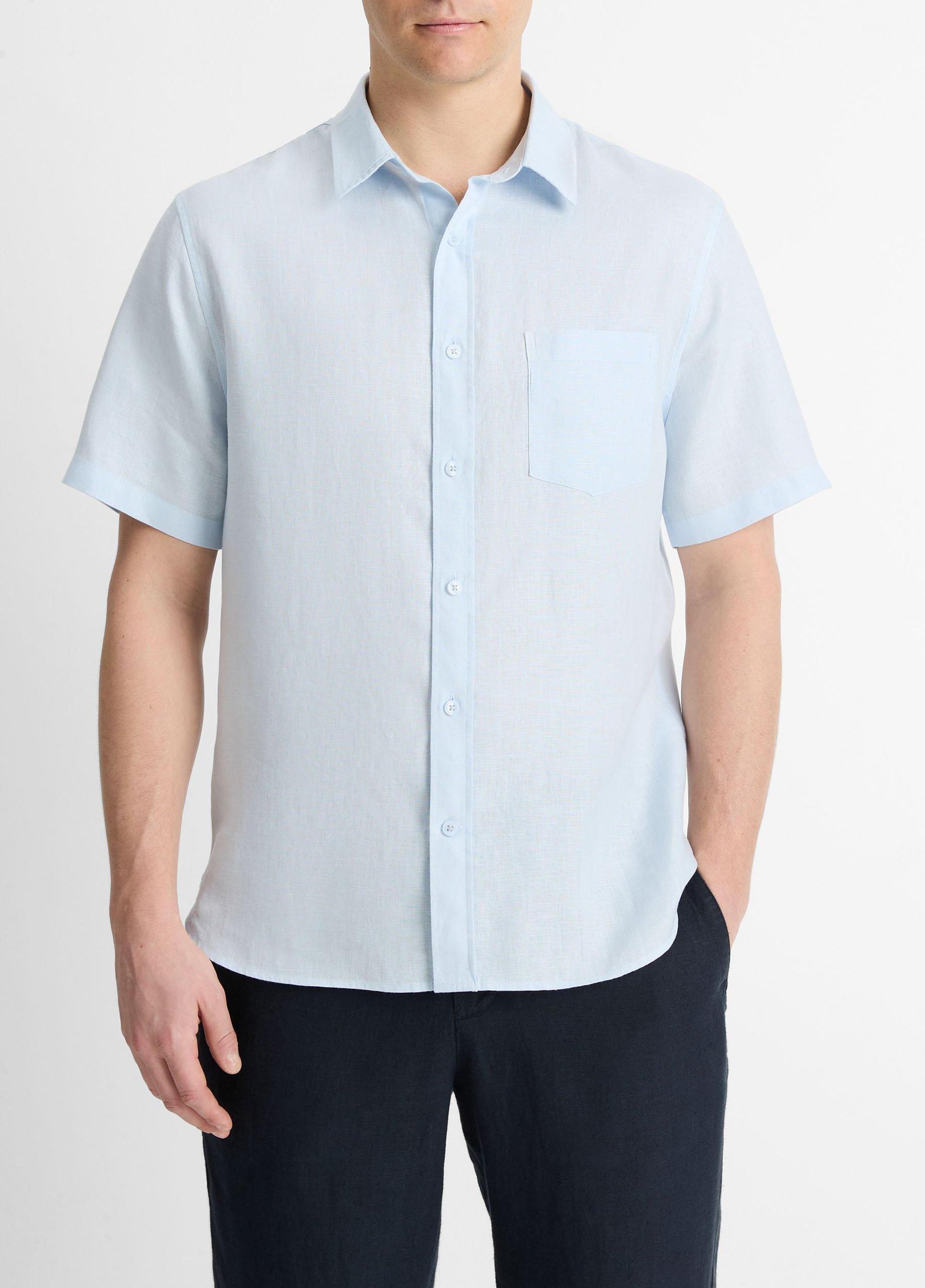 Linen Short-Sleeve Shirt Product Image