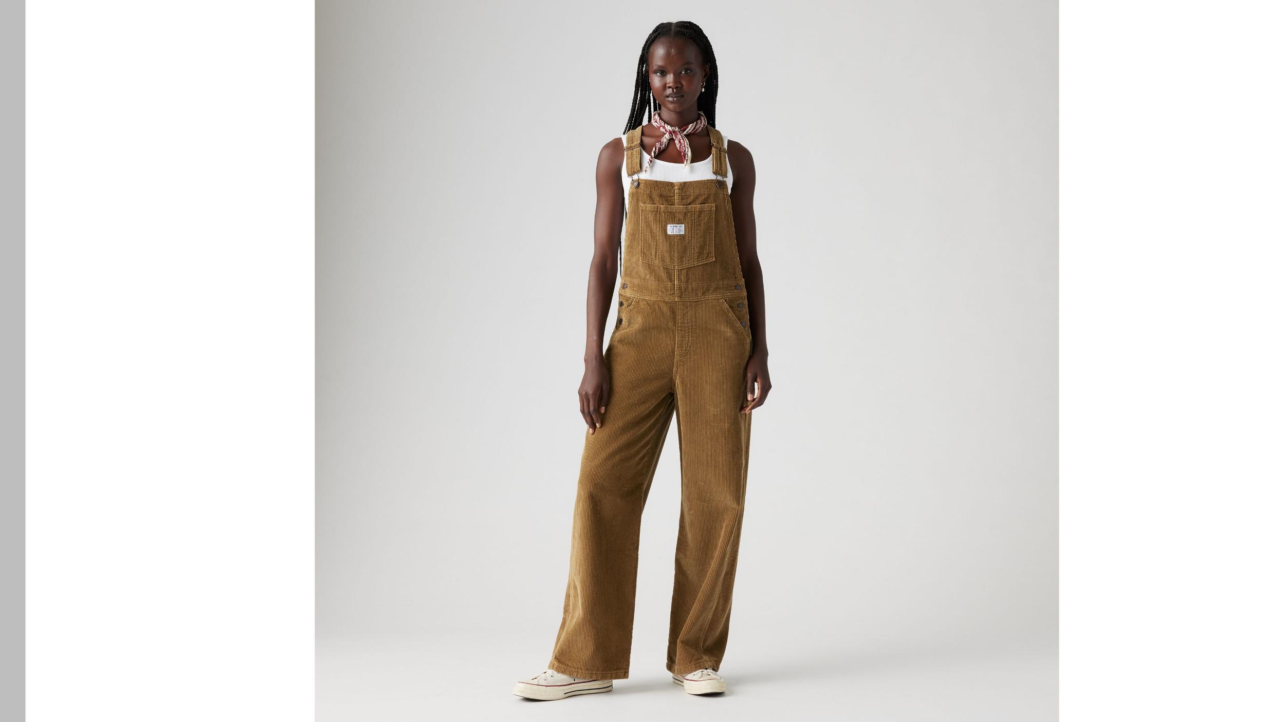 Baggy Corduroy Women's Overalls Product Image