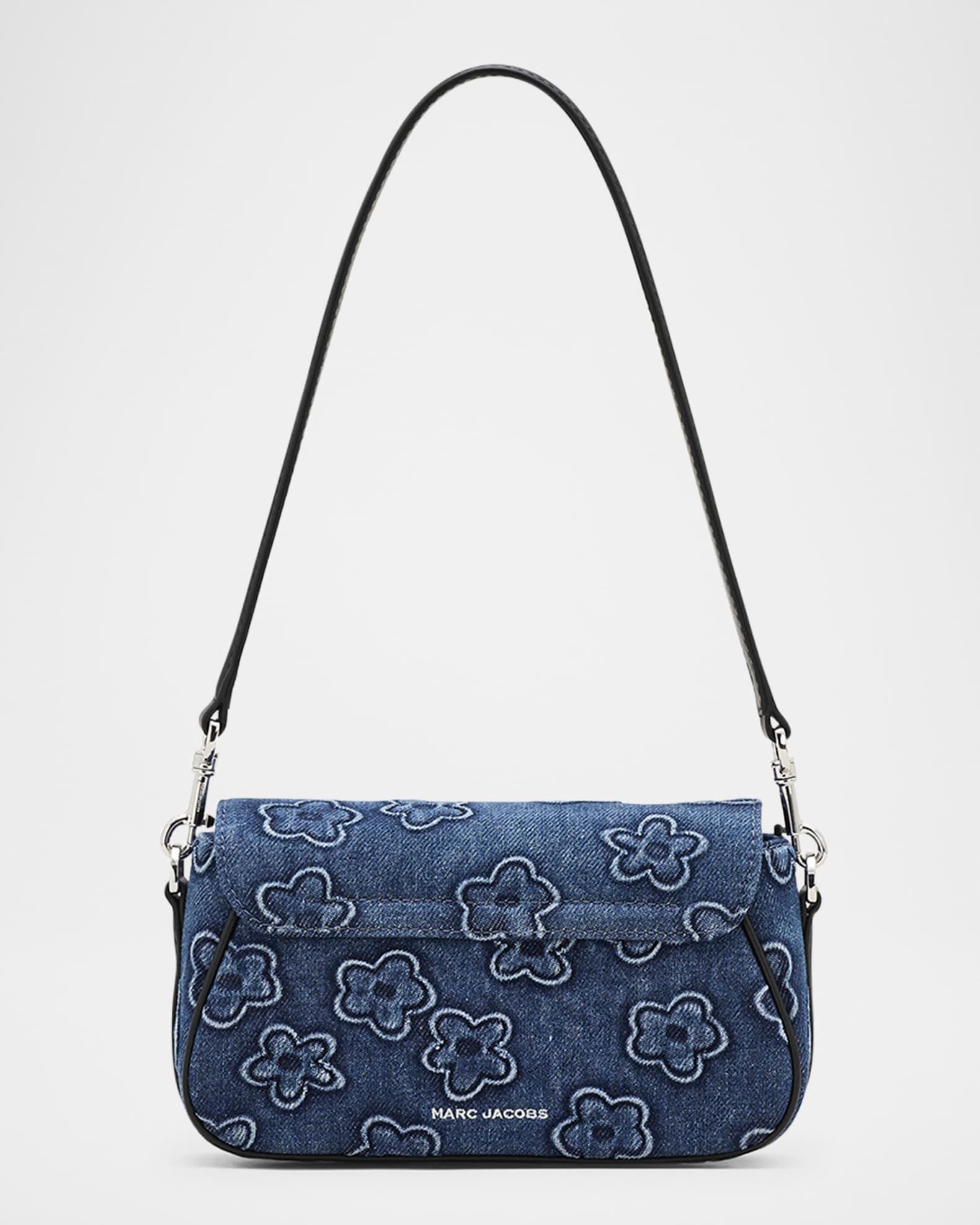 Puffy Daisy Shoulder Bag in Denim Product Image