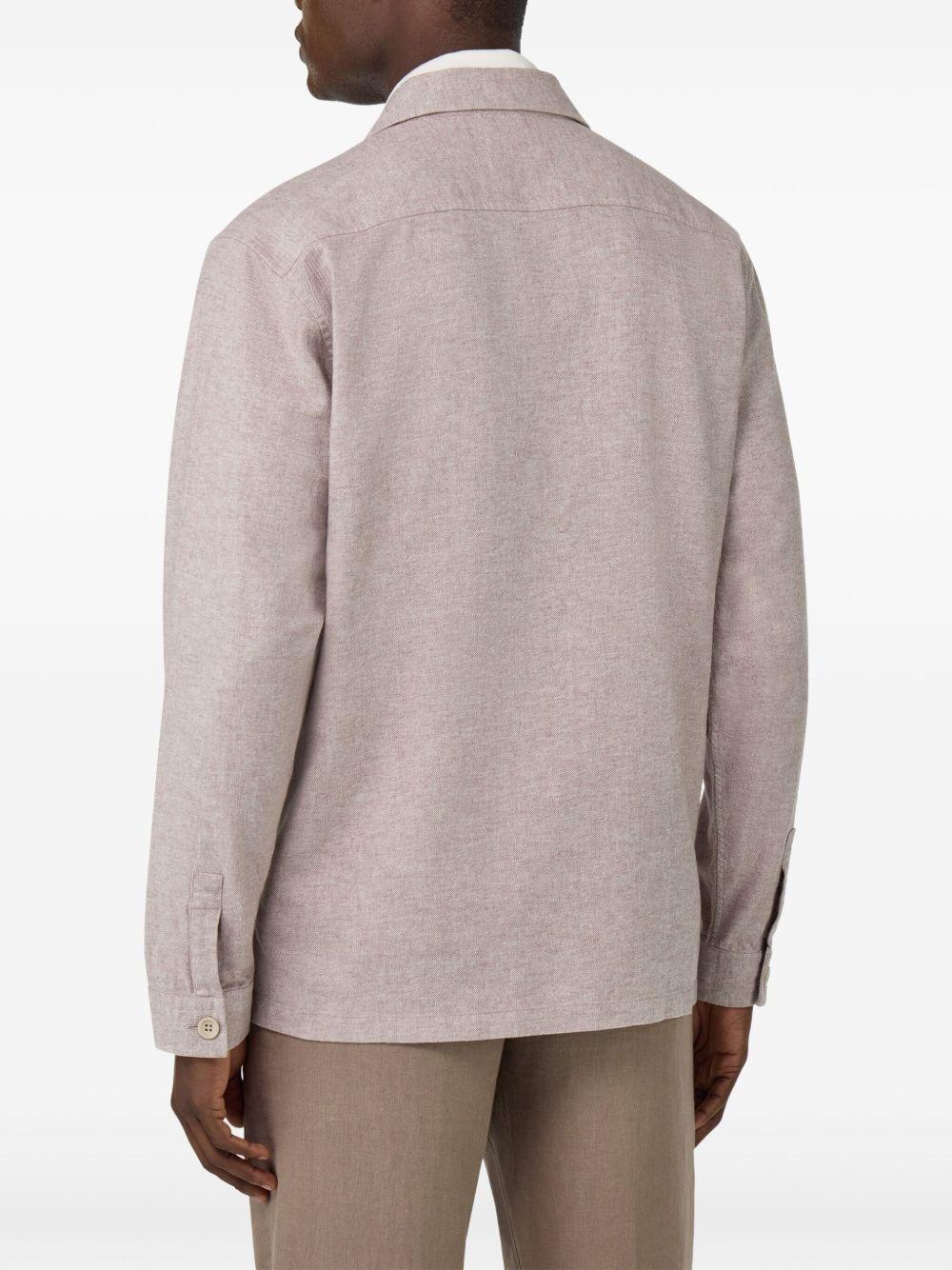 mélange-effect shirt jacket Product Image