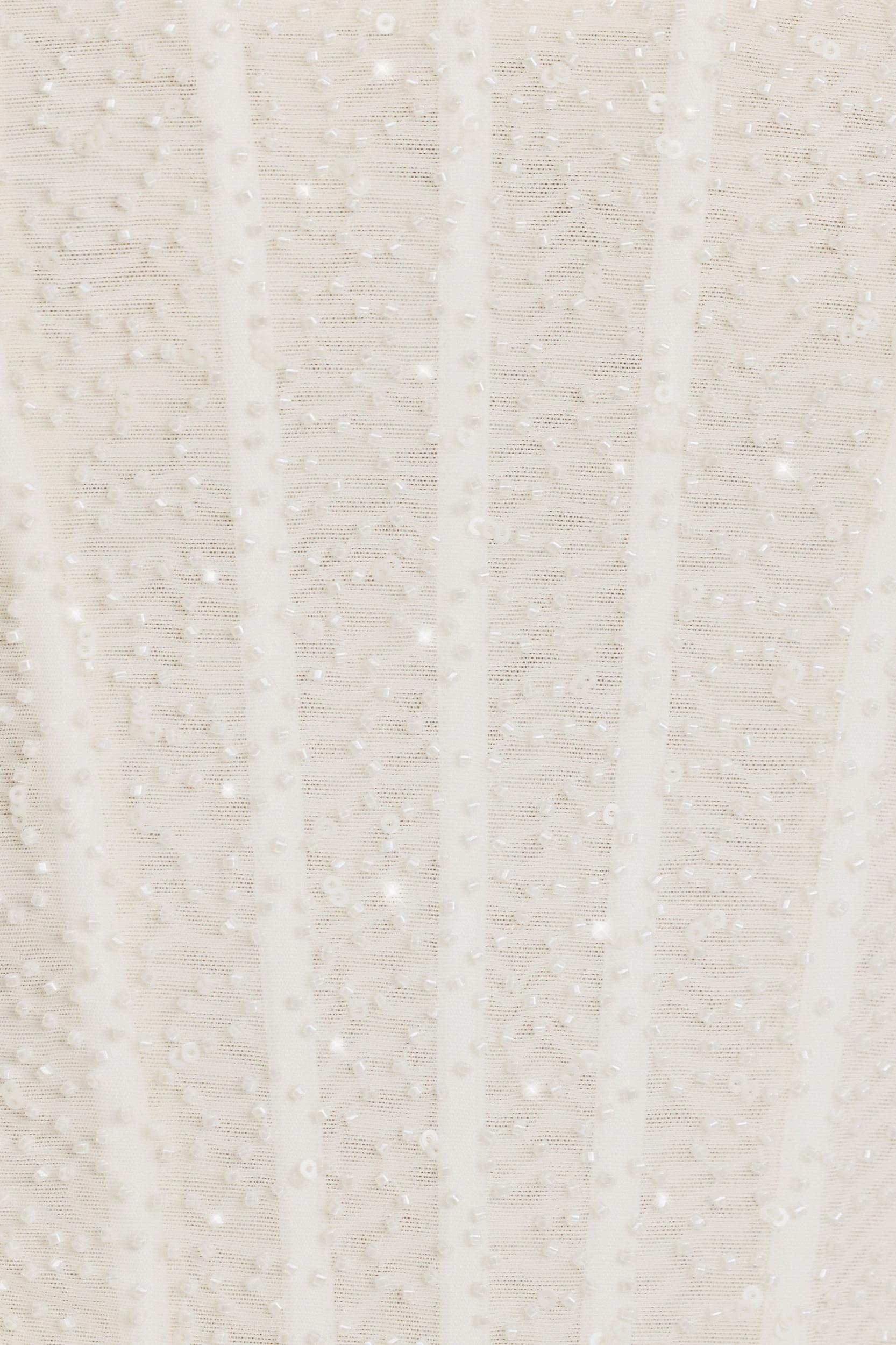 Embellished Corset Tulle Skirt Mini Dress in White Product Image