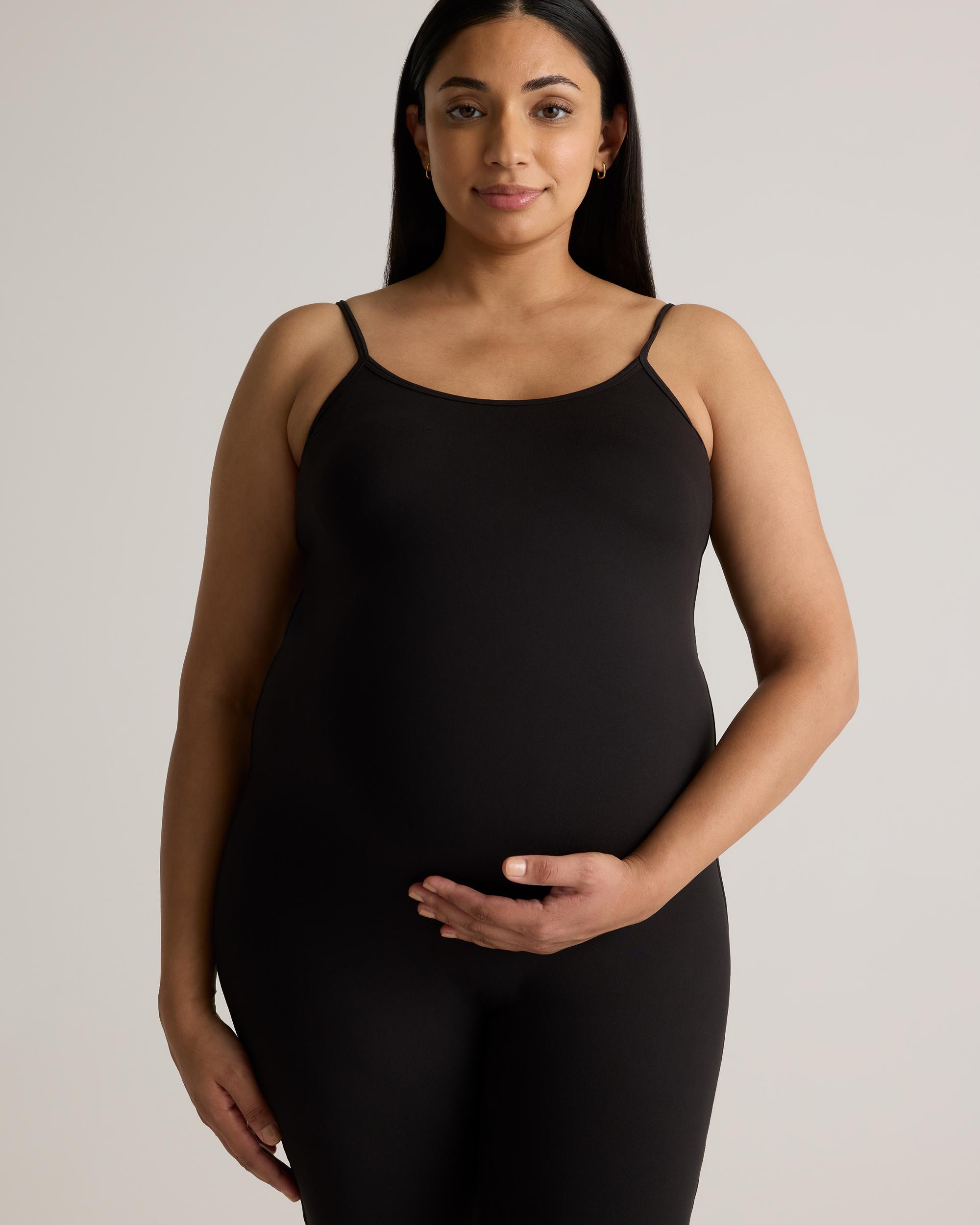 Quince | Women's Recycled Knit Maternity Spaghetti Strap Unitard Size XL, Recycled Polyester Product Image