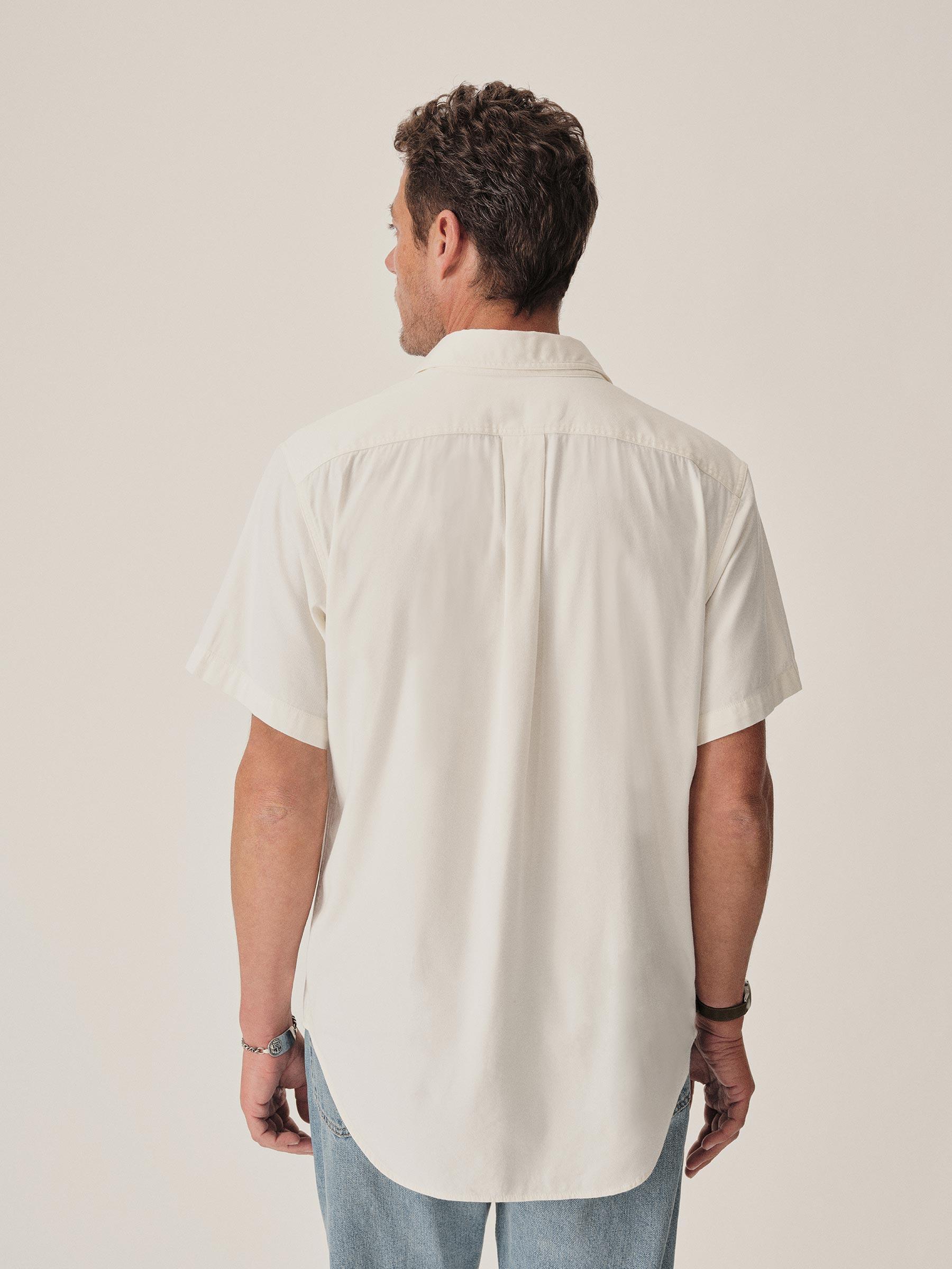 Natural Draped Twill S/S One Pocket Shirt Product Image
