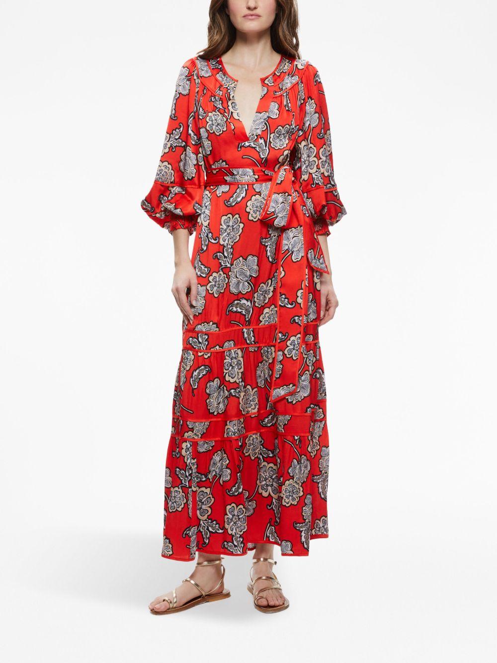 Lyla floral-print midi dress Product Image