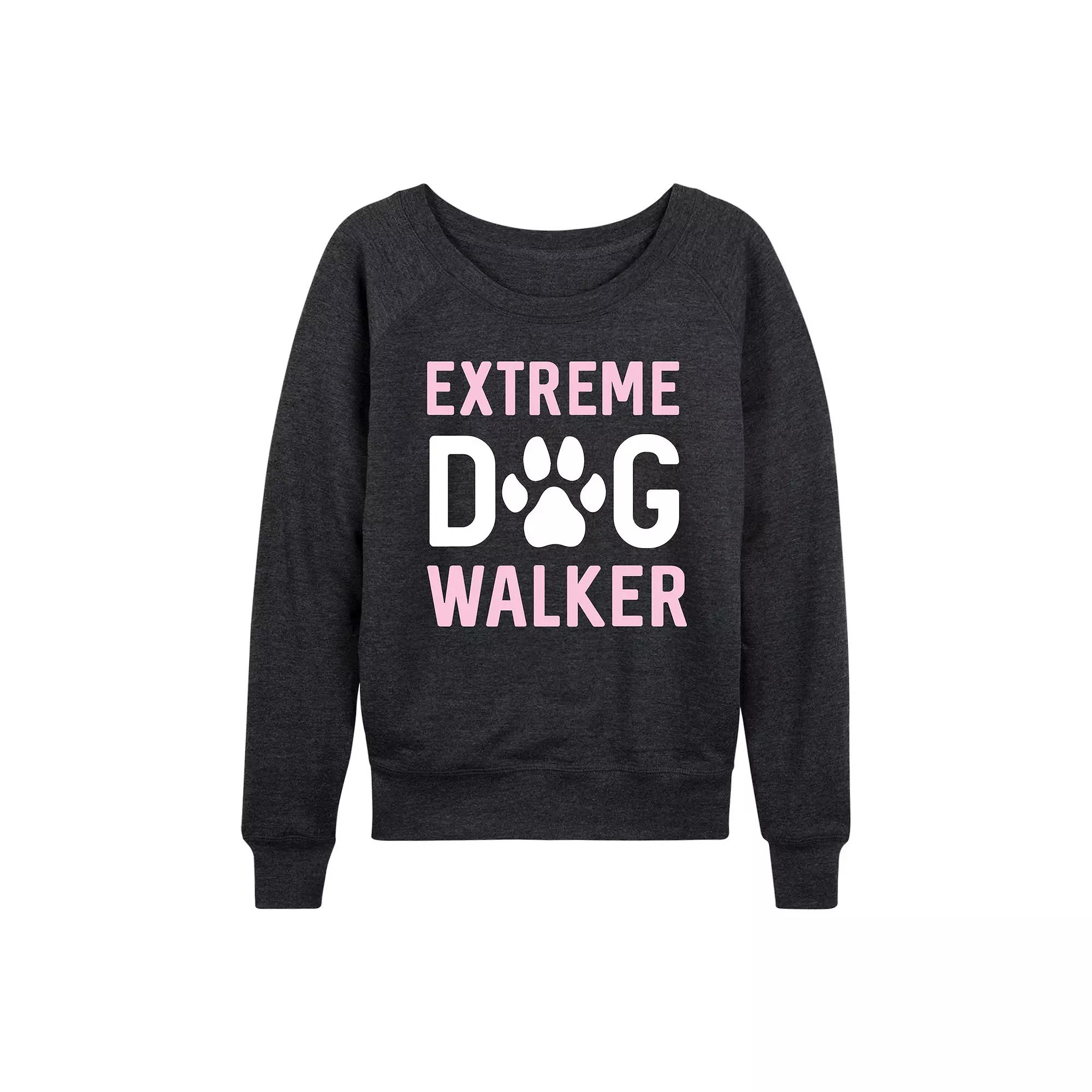 Women's Extreme Dog Walker French Terry Long Sleeve Tee,  Product Image