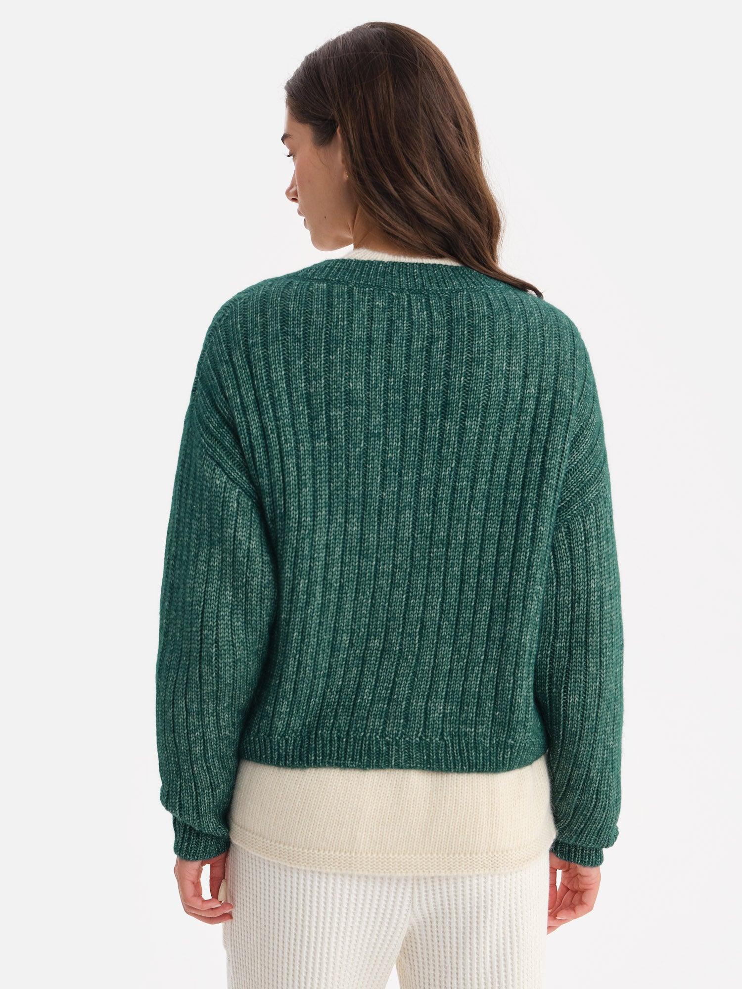 Luxe Alpaca Ribbed Cardigan Female Product Image