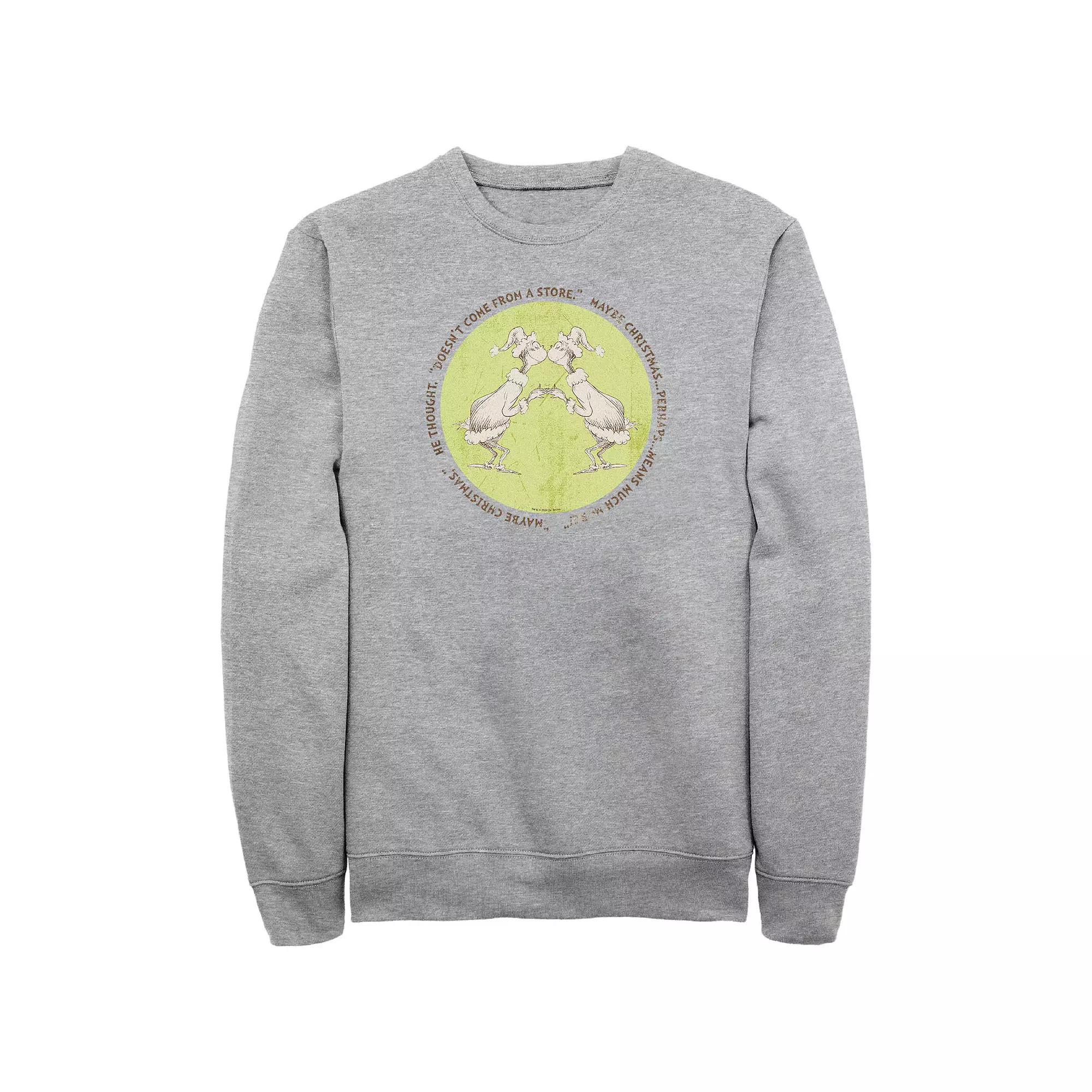 Men's Dr. Seuss Grinch Christmas Perhaps Means Much More Graphic Fleece,  Product Image