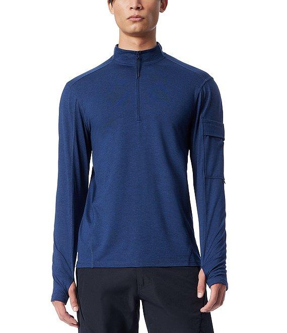 Cross Eyed Moose Celestial Partial-Zip Long Sleeve Performance Biker T-Shirt Product Image