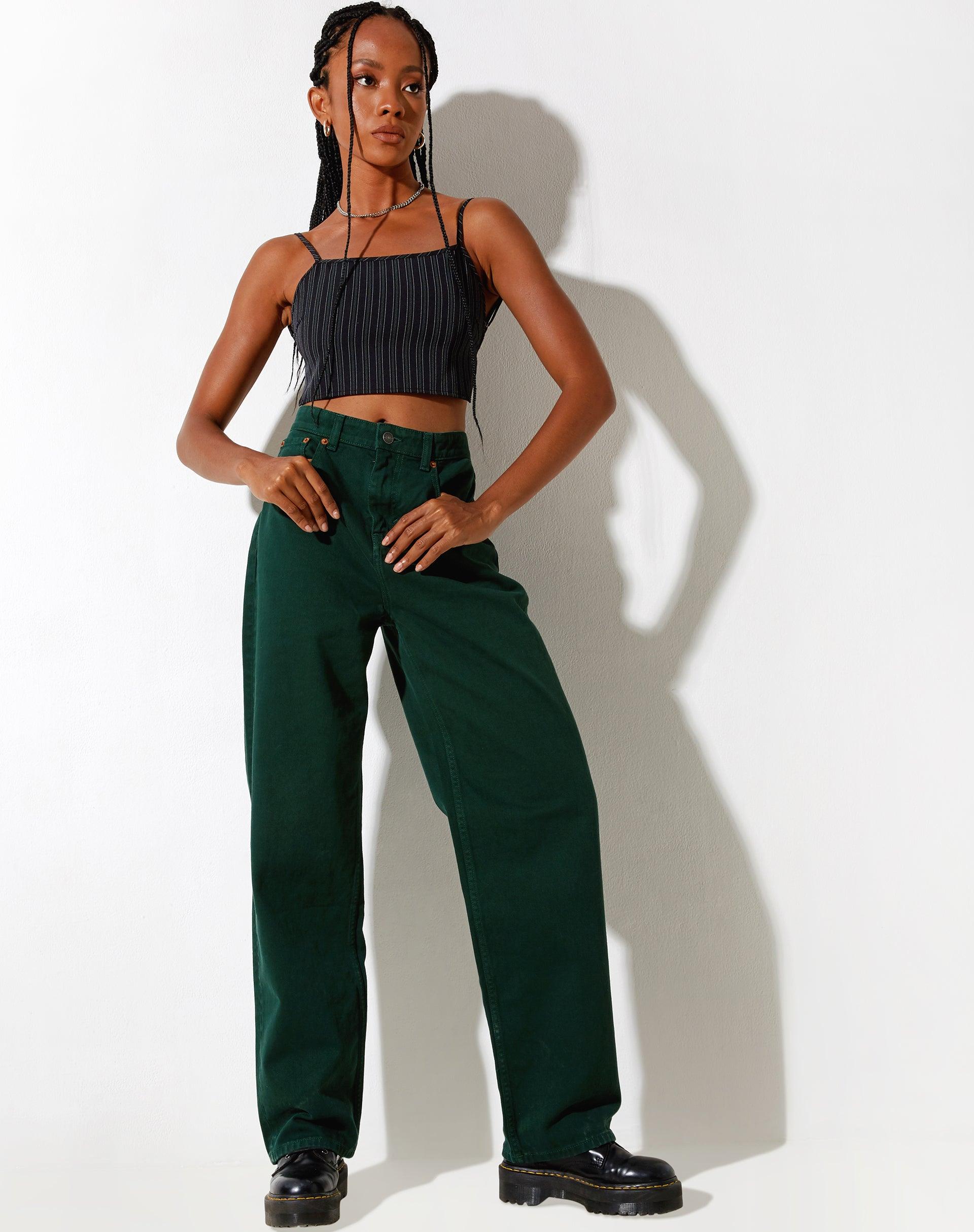 Parallel Jeans in Forest Green Product Image