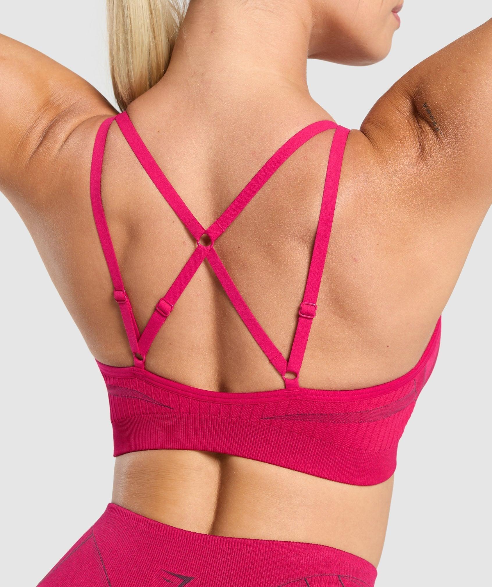 Gymshark Apex Contrast Sports Bra - Build Pink/Asphalt Grey Female Product Image