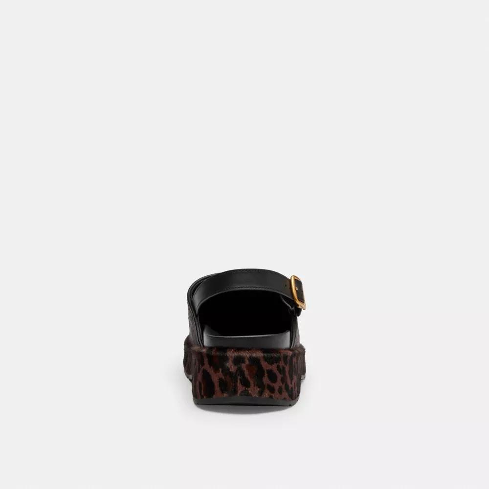 Sculpted C Platform Clog With Leopard Print Product Image