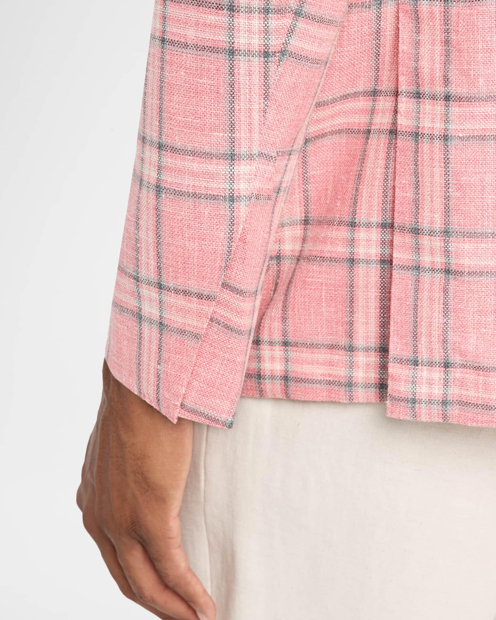 Men's Plaid Windowpane Single-Breasted Sport Coat Product Image