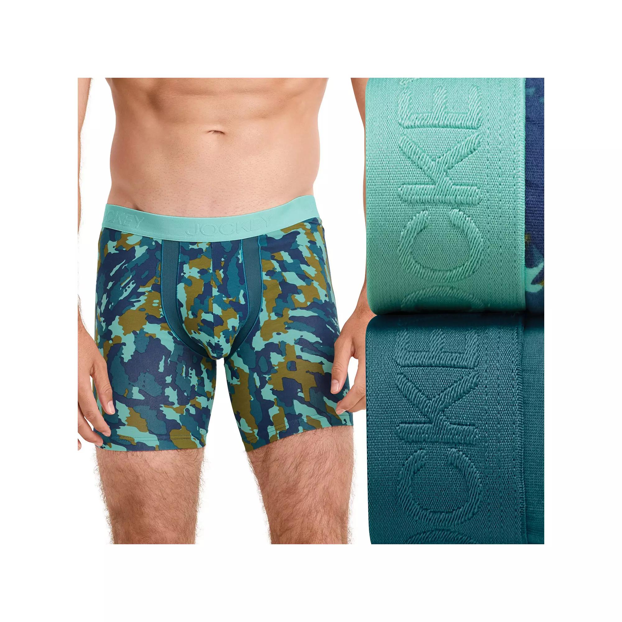 Big & Tall Jockey® 2-Pack Big Man Chafe Proof Pouch Cotton Stretch 6" Boxer Brief, Men's,  Product Image