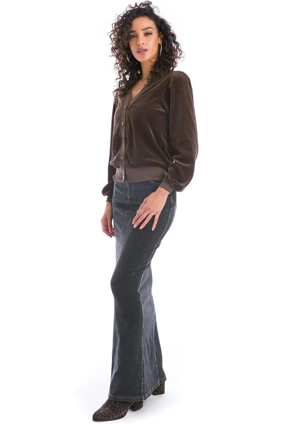 Hard Tail Long Pocket Slit Skirt WJ-111 Product Image