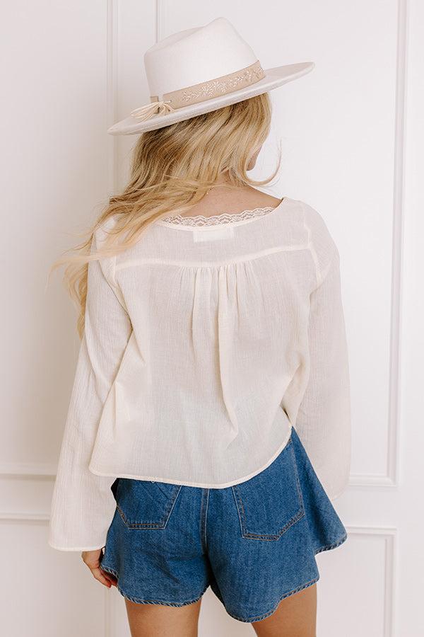 Boho Energy Lace Top in Cream Product Image