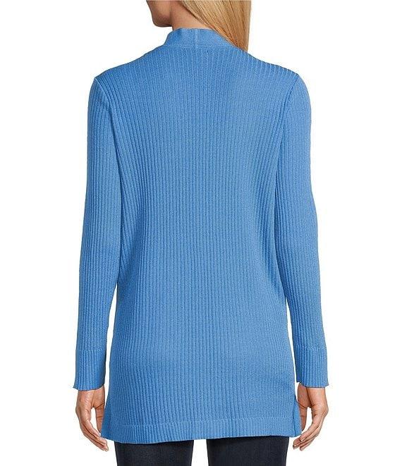 Jones New York Sutton Ribbed Knit Long Sleeve Open Front Cardigan Product Image