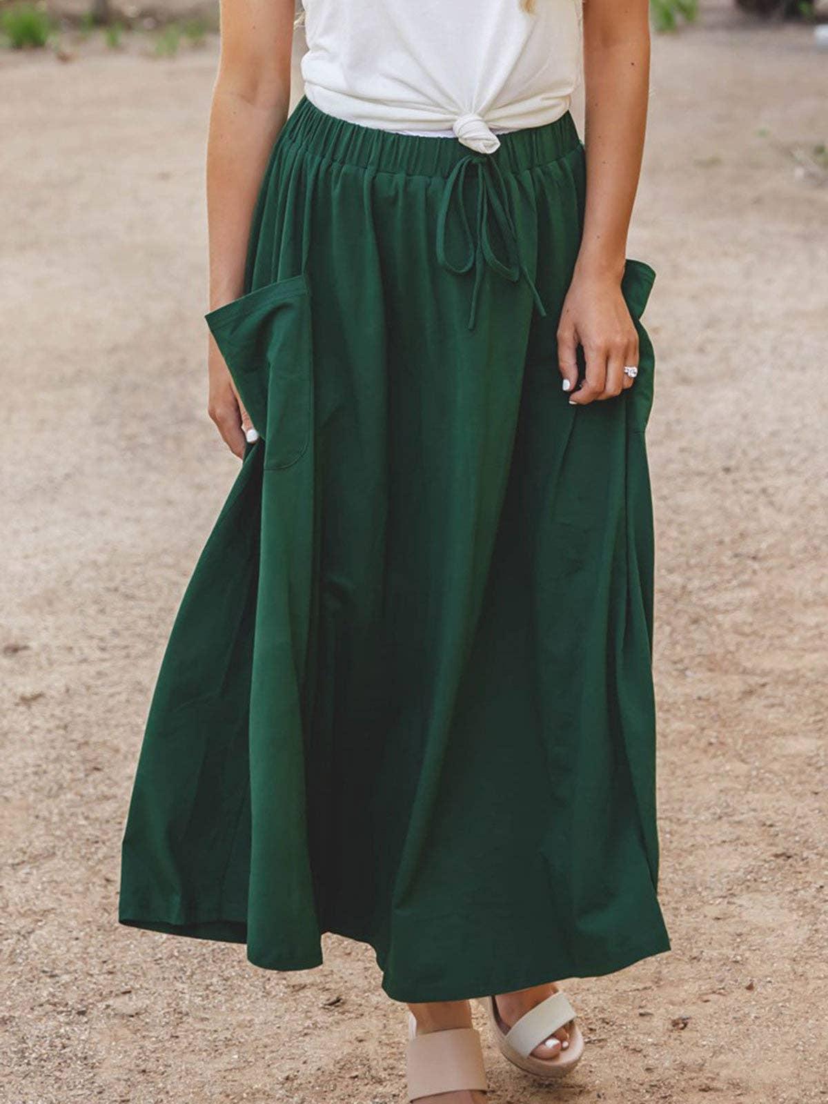 The Olive Pocket Skirt: Gray Product Image