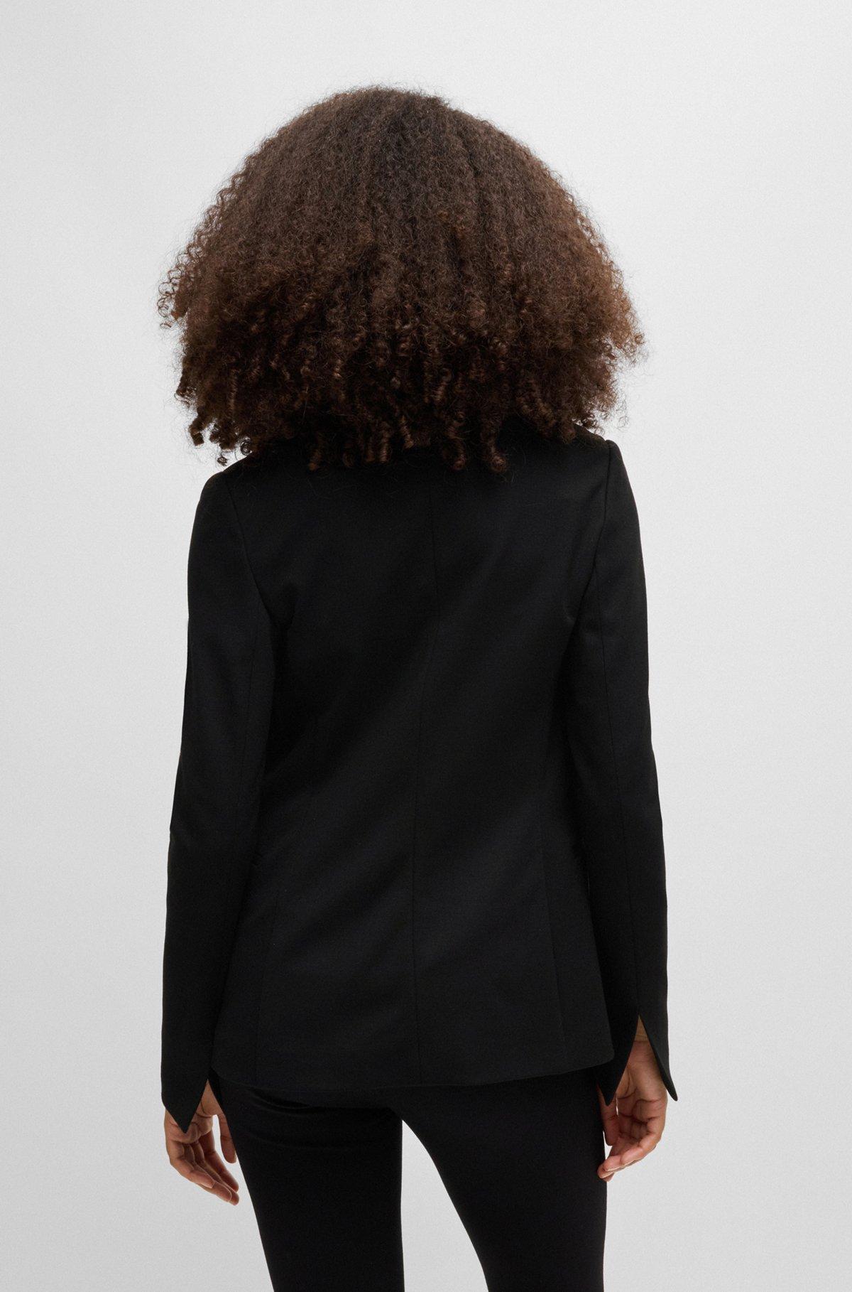 Single-button jacket in stretch fabric Product Image