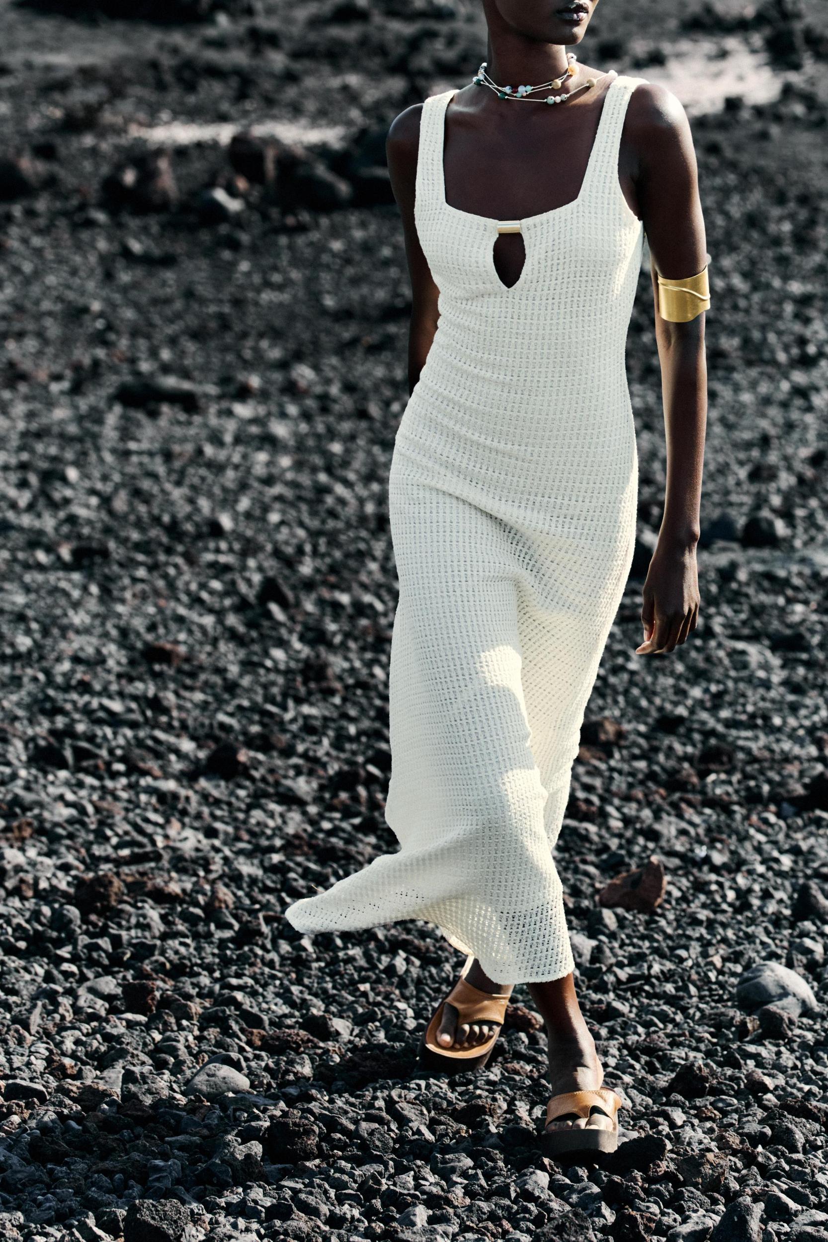 CROCHET MIDI DRESS Product Image