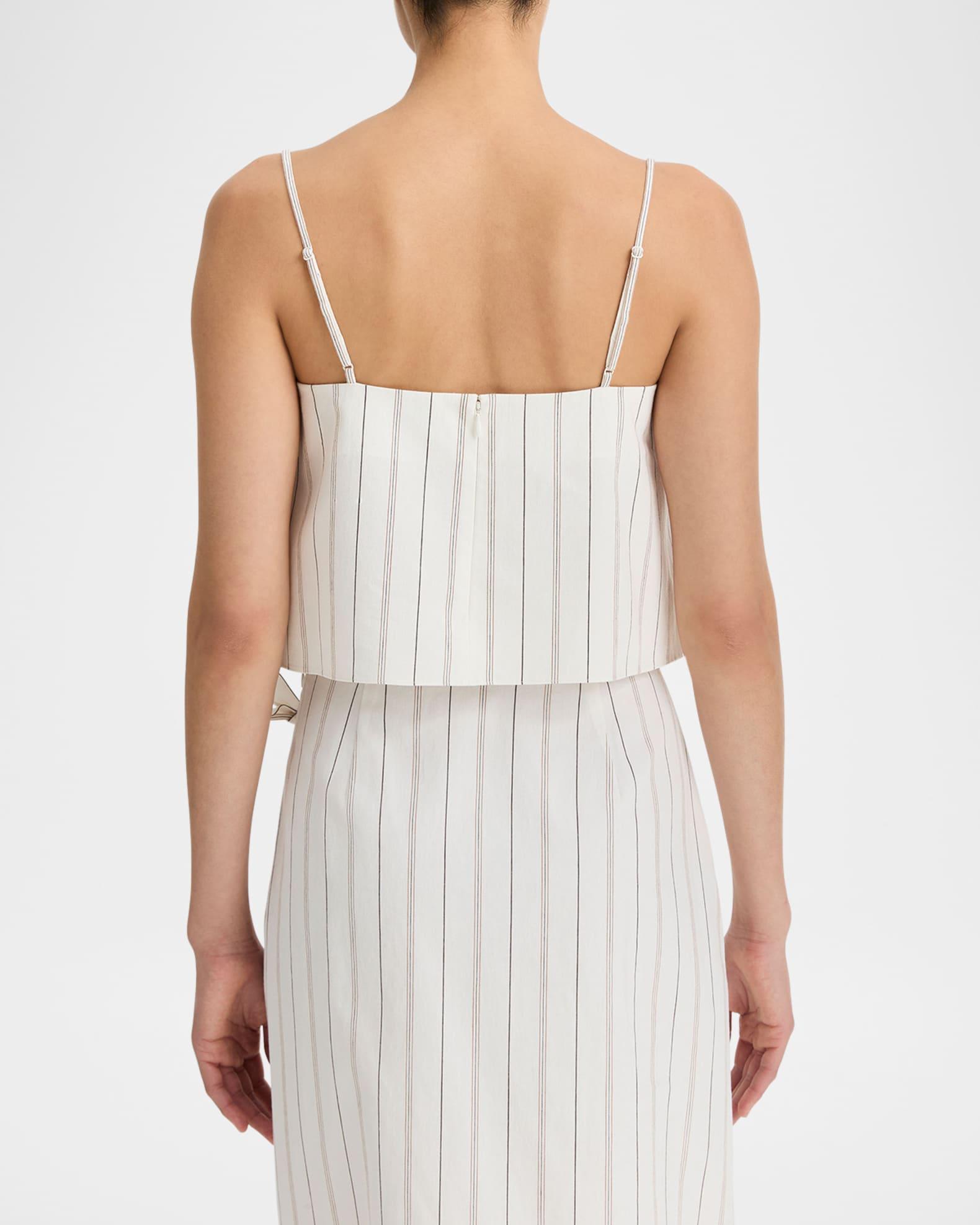 Stripe Draped Tank Top  Product Image