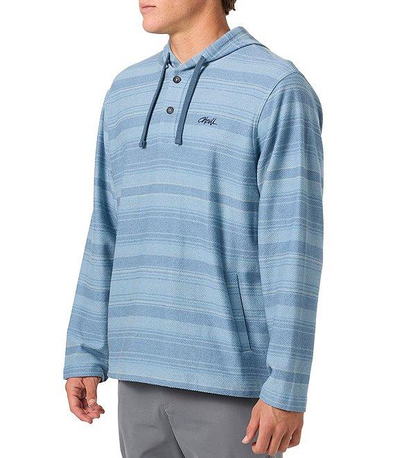 O'Neill Bavaro Striped Long Sleeve French Terry Hooded Pullover Product Image