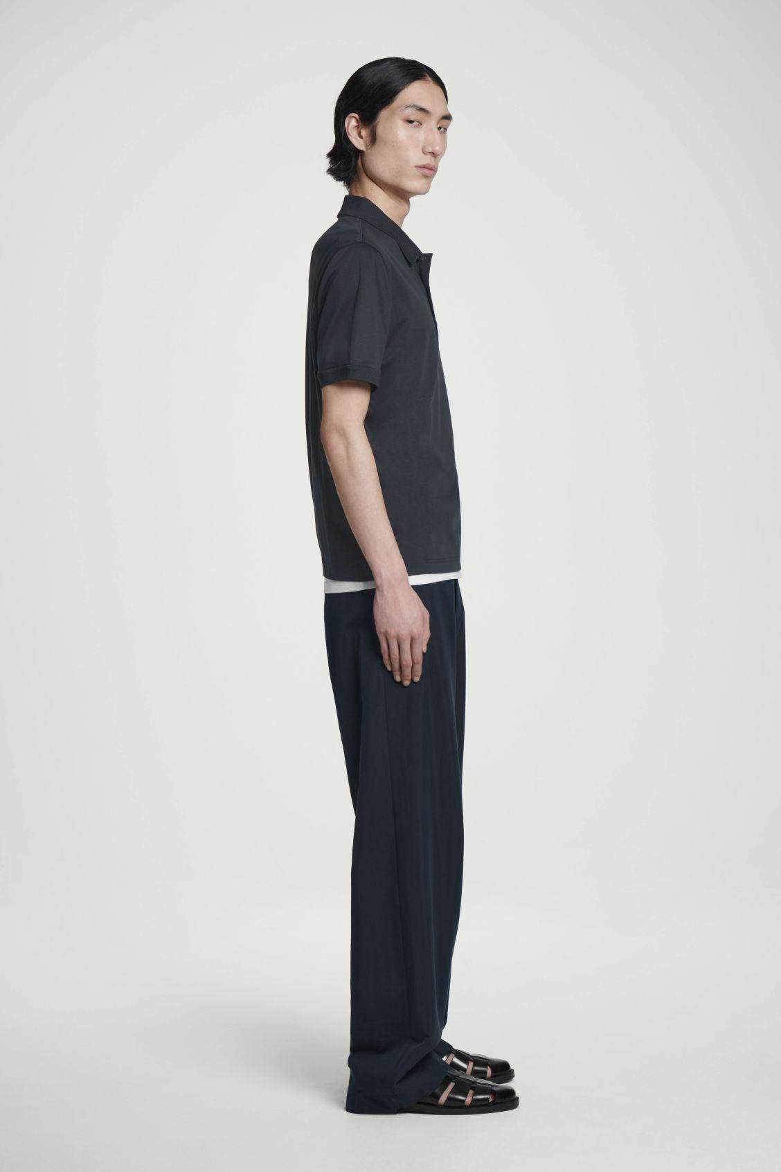 REGULAR-FIT MERCERIZED-COTTON POLO SHIRT Product Image