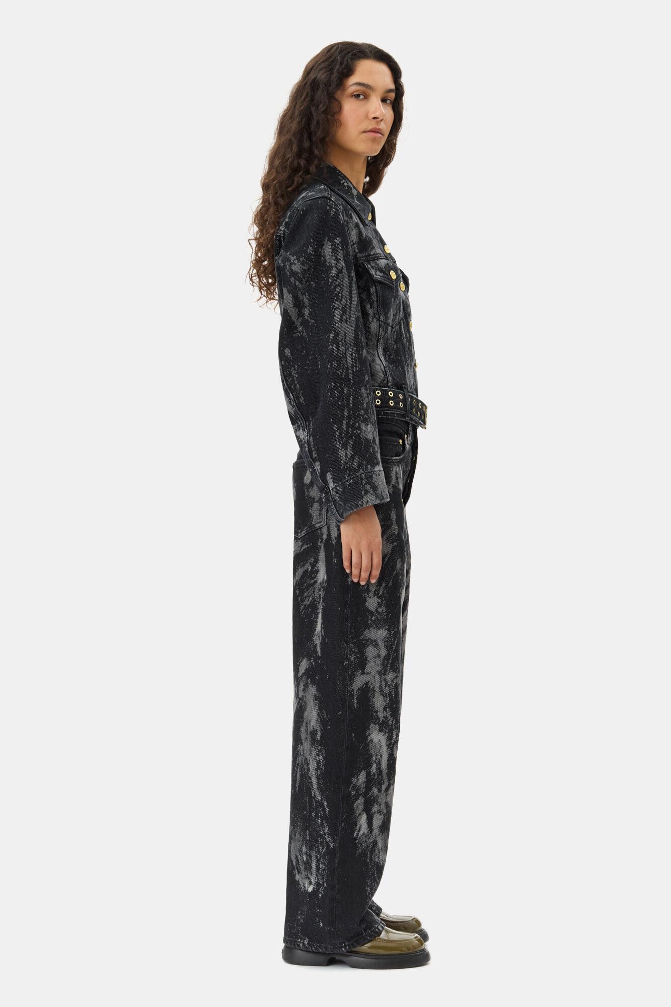 Black Washed Denim Jacket Product Image