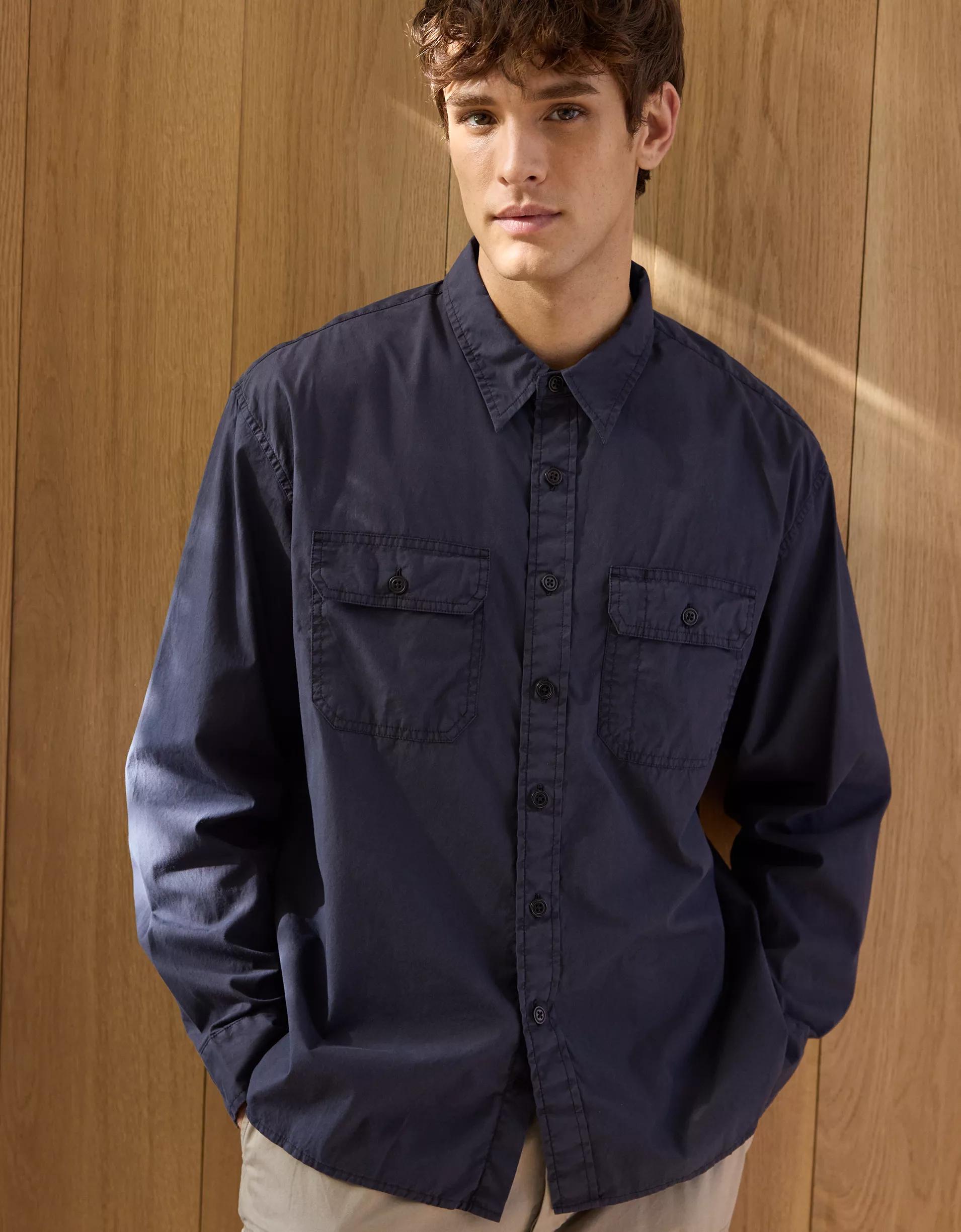 AE77 Premium Poplin Workshirt Product Image