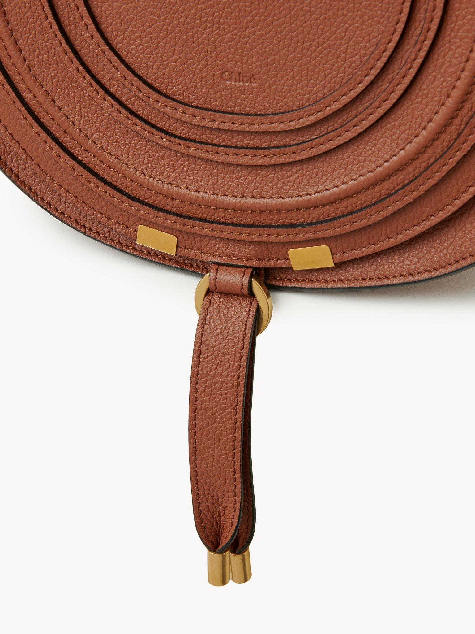 Marcie saddle bag in grained leather Product Image