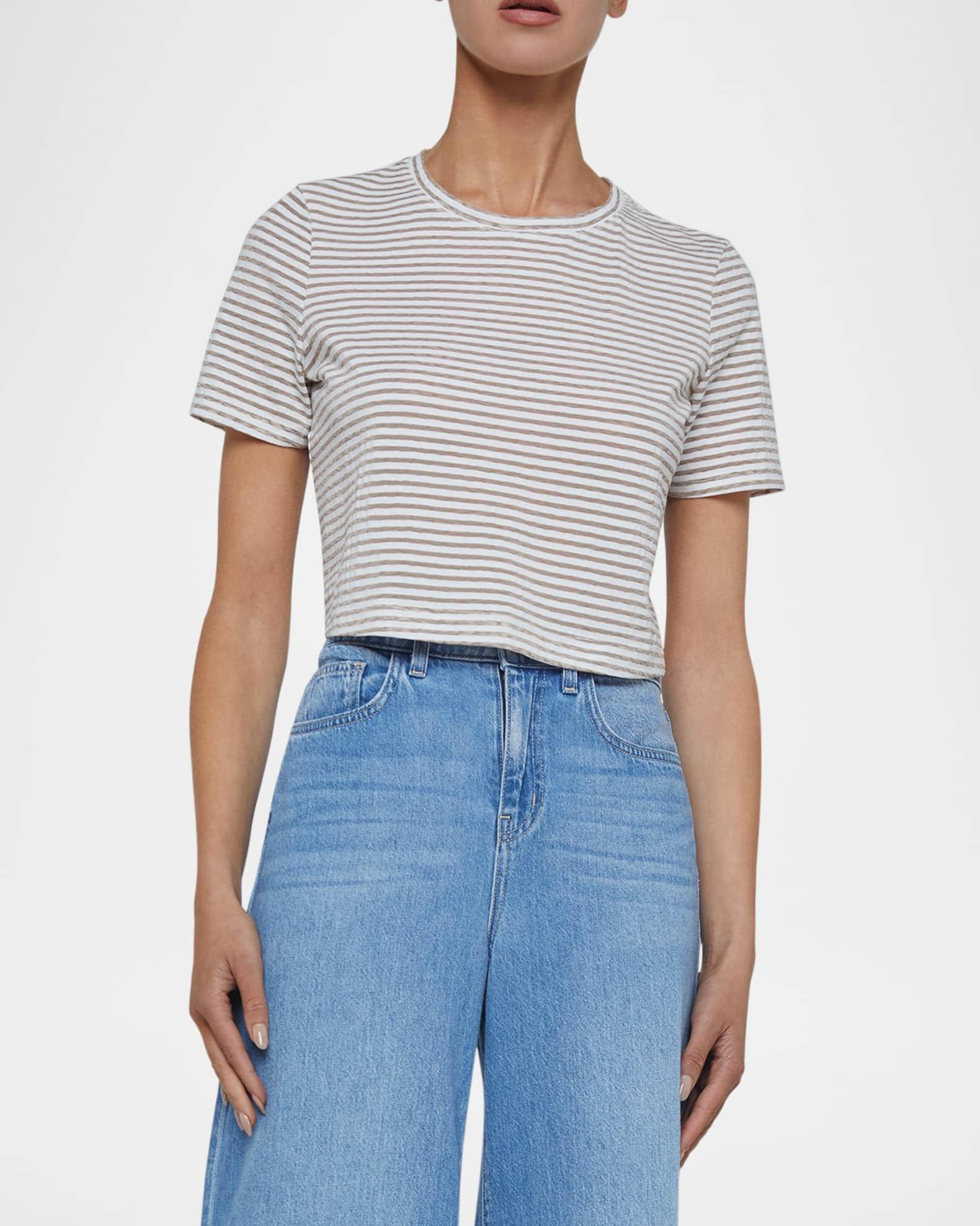 Donna Stripe Cropped Tee Product Image