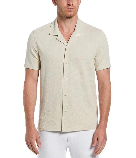 Perry Ellis Seersucker Short Sleeve Woven Camp Shirt Product Image