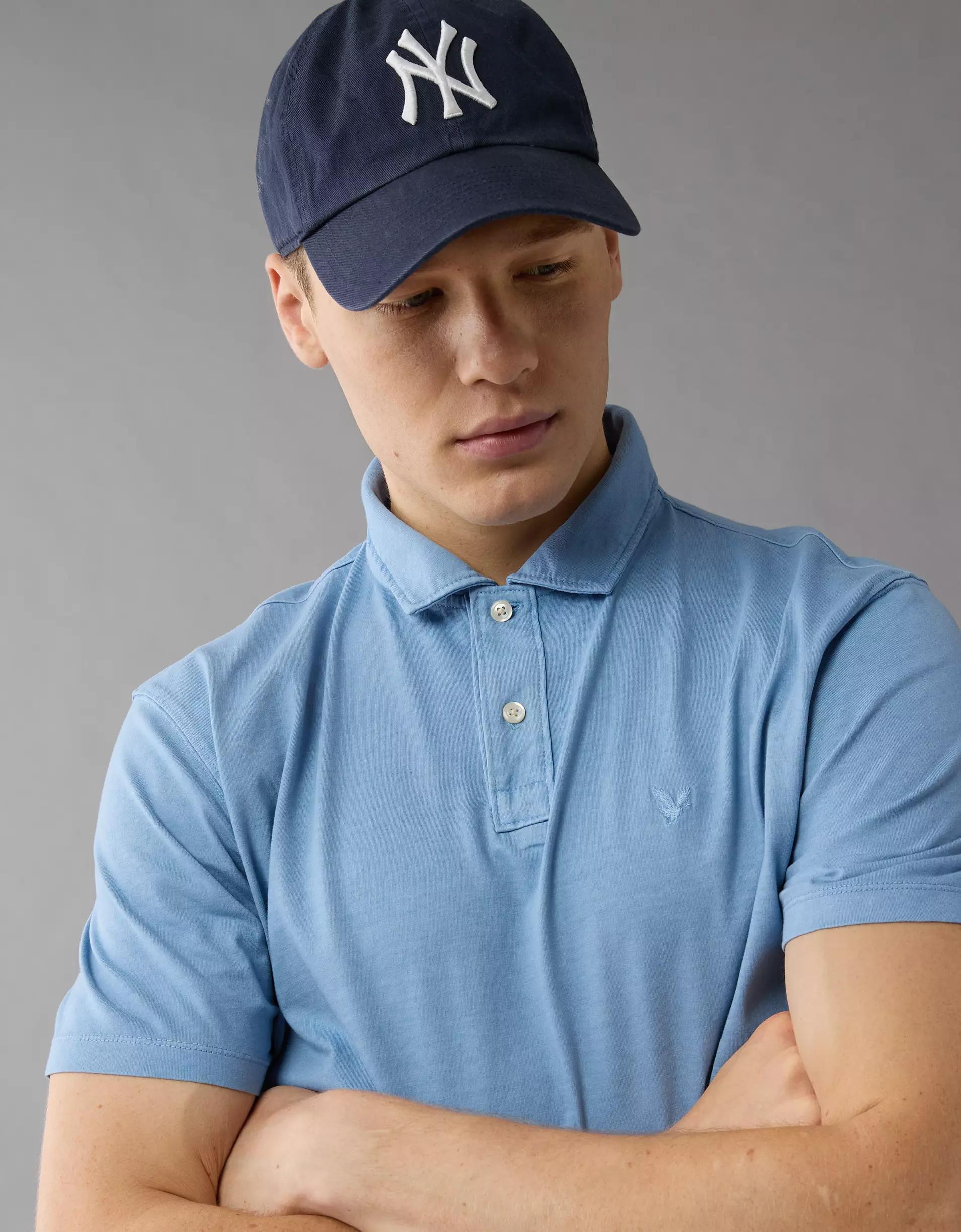 AE Lived-In Jersey Polo Shirt Product Image