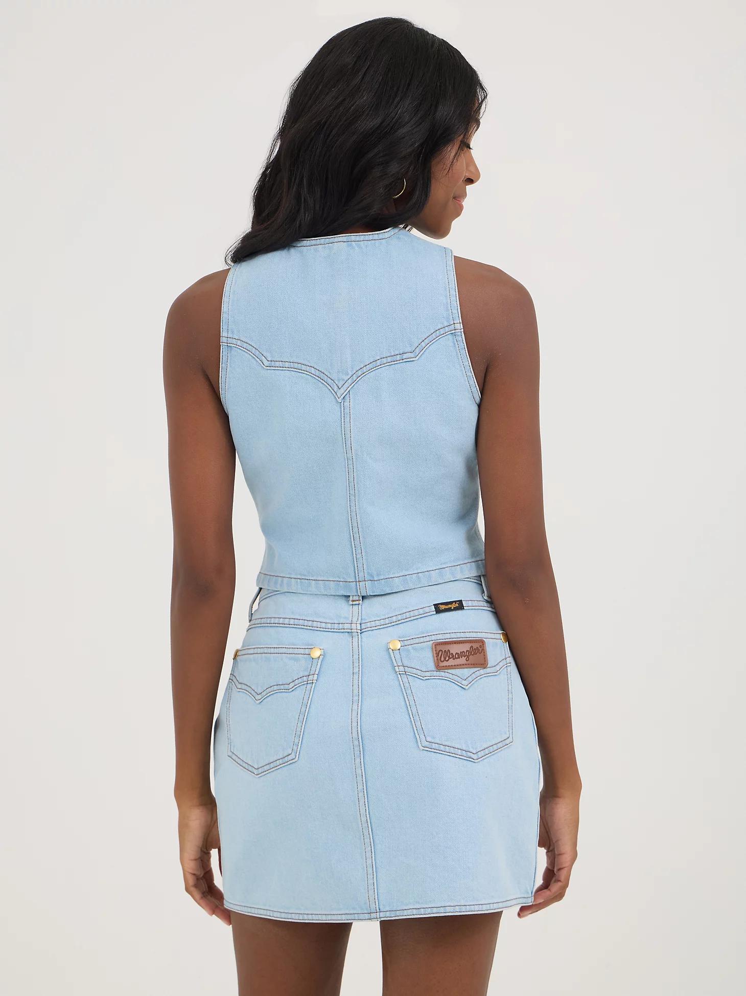 Wrangler® x Yellow Rose by Kendra Scott Denim Vest | Women's JACKETS & OUTERWEAR | Wrangler® Product Image