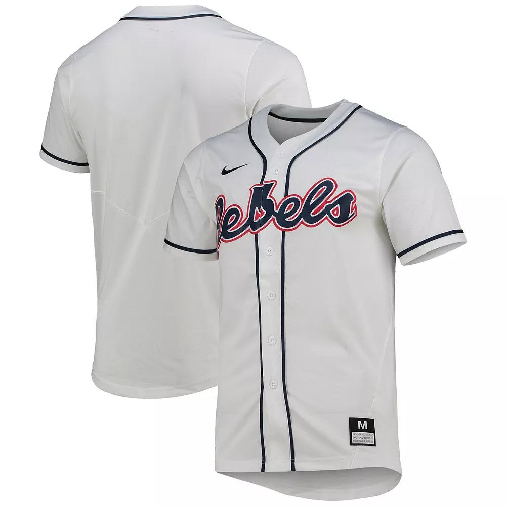 Men's Nike White Ole Miss Rebels Replica Baseball Jersey, Size: 3XL Product Image