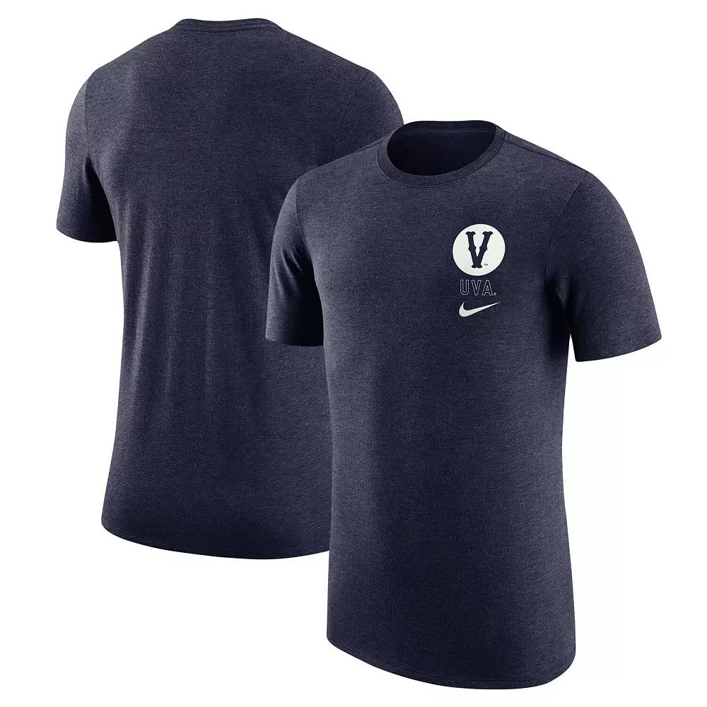 Men's Nike Navy West Virginia Mountaineers Retro Tri-Blend T-Shirt,  Product Image