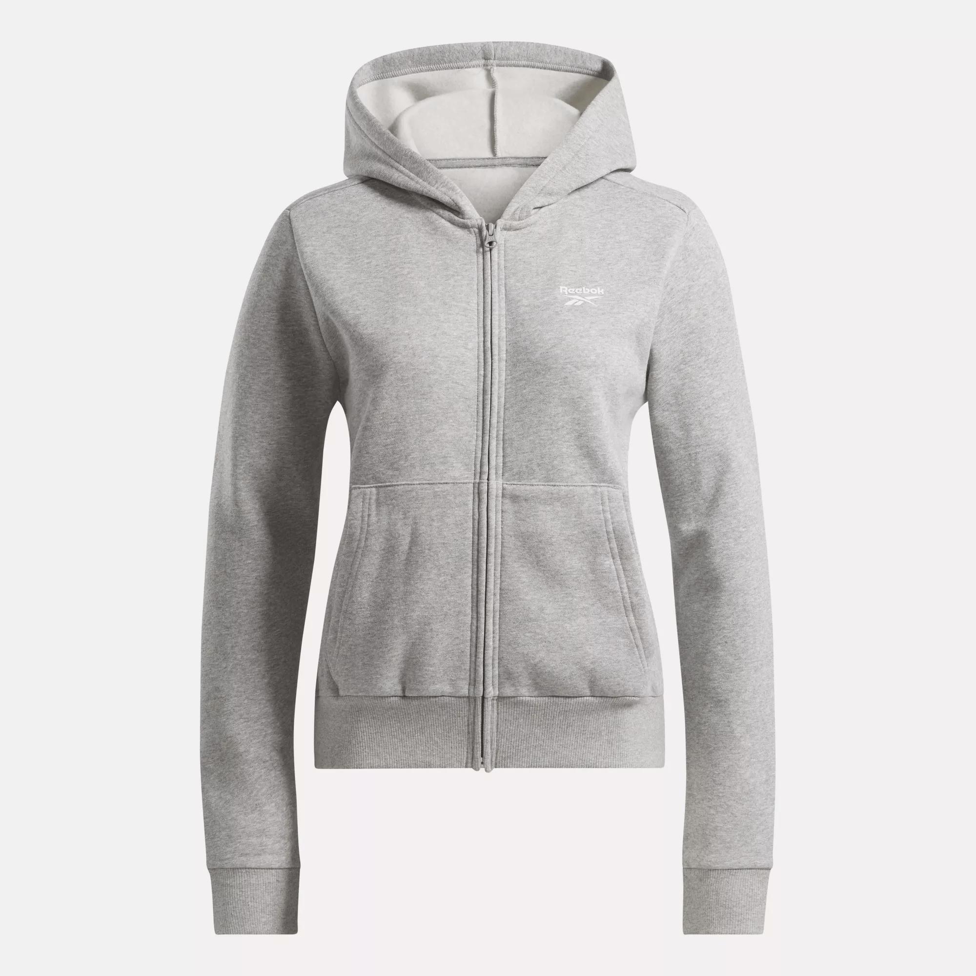 Women's Reebok Identity Small Logo Fleece Full-Zip Sweatshirt Female Product Image