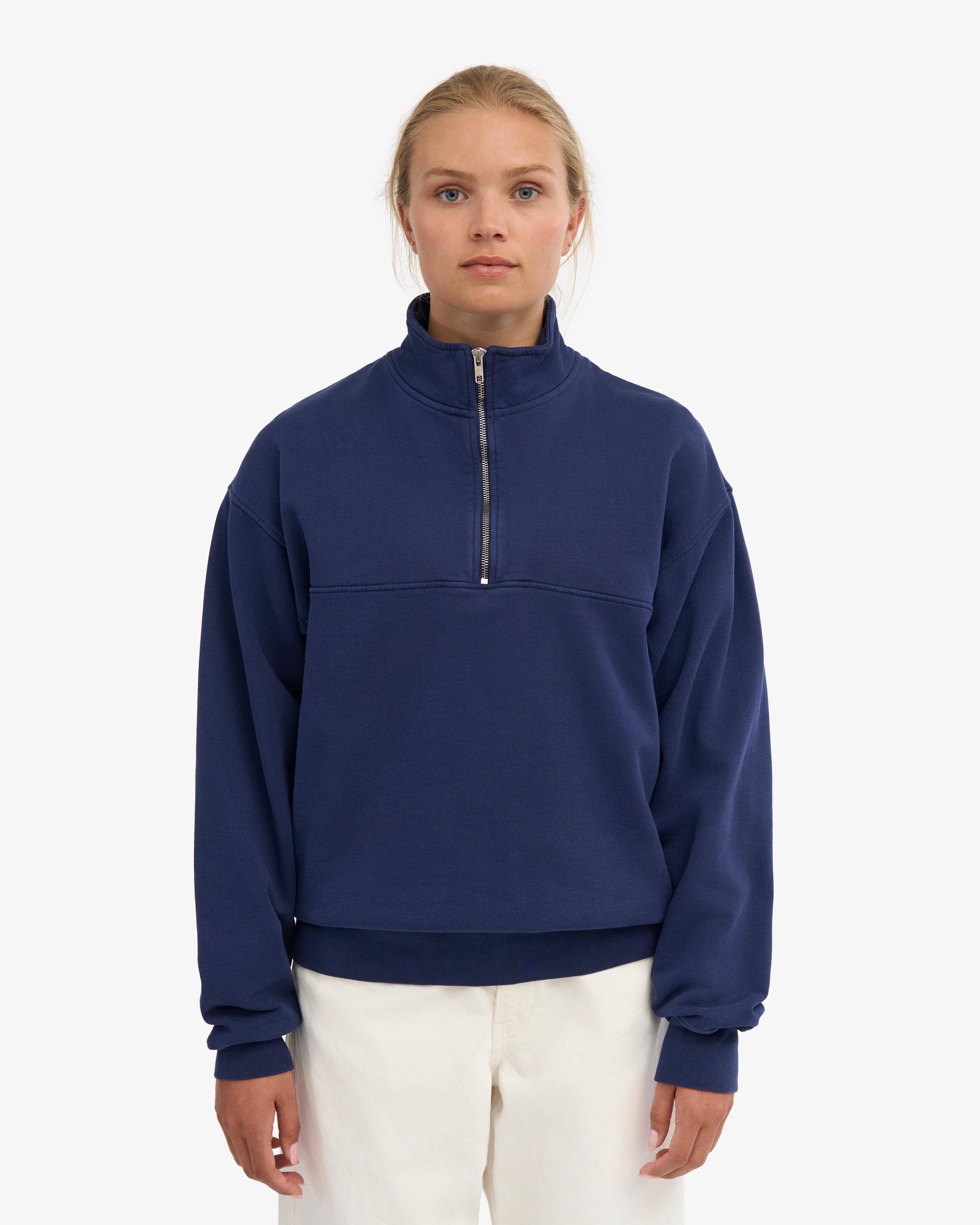 Organic Quarter Zip - Marine Blue Product Image