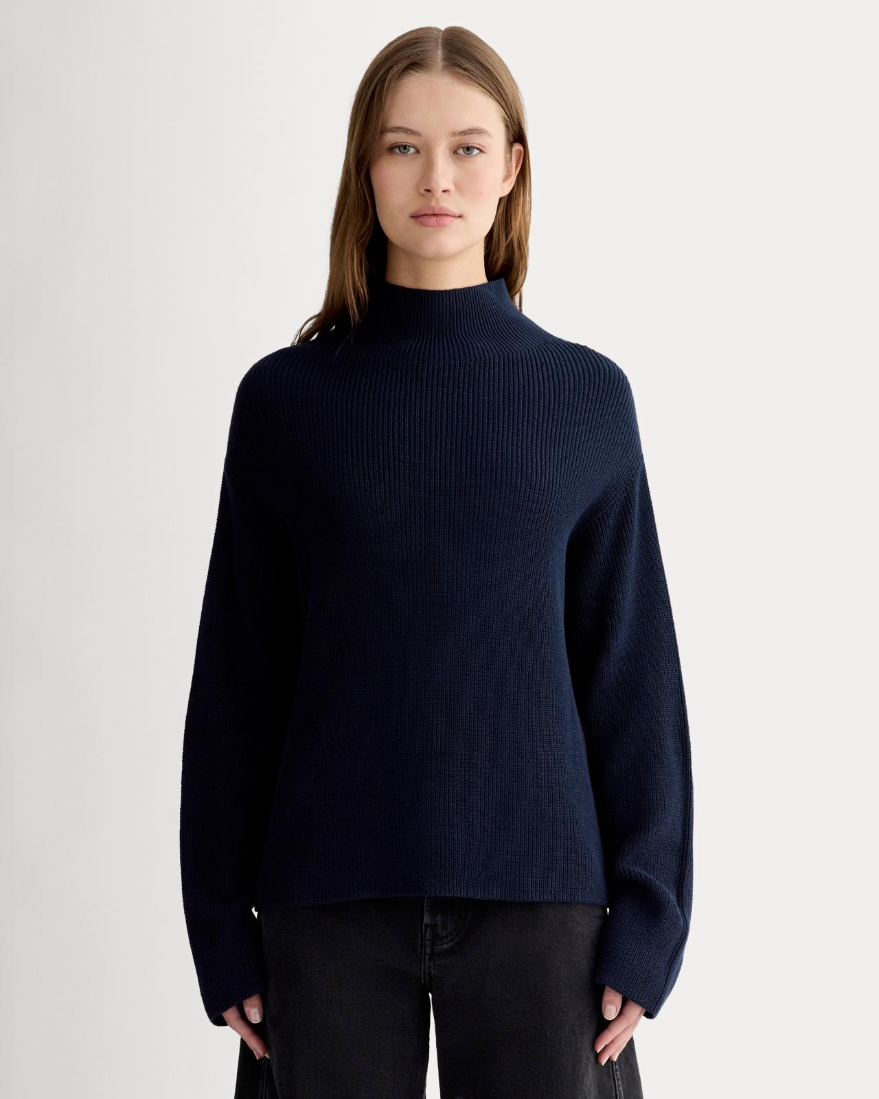 Womens Slouchy Funnel Neck in Everyday Cotton Sweater by Everlane Product Image