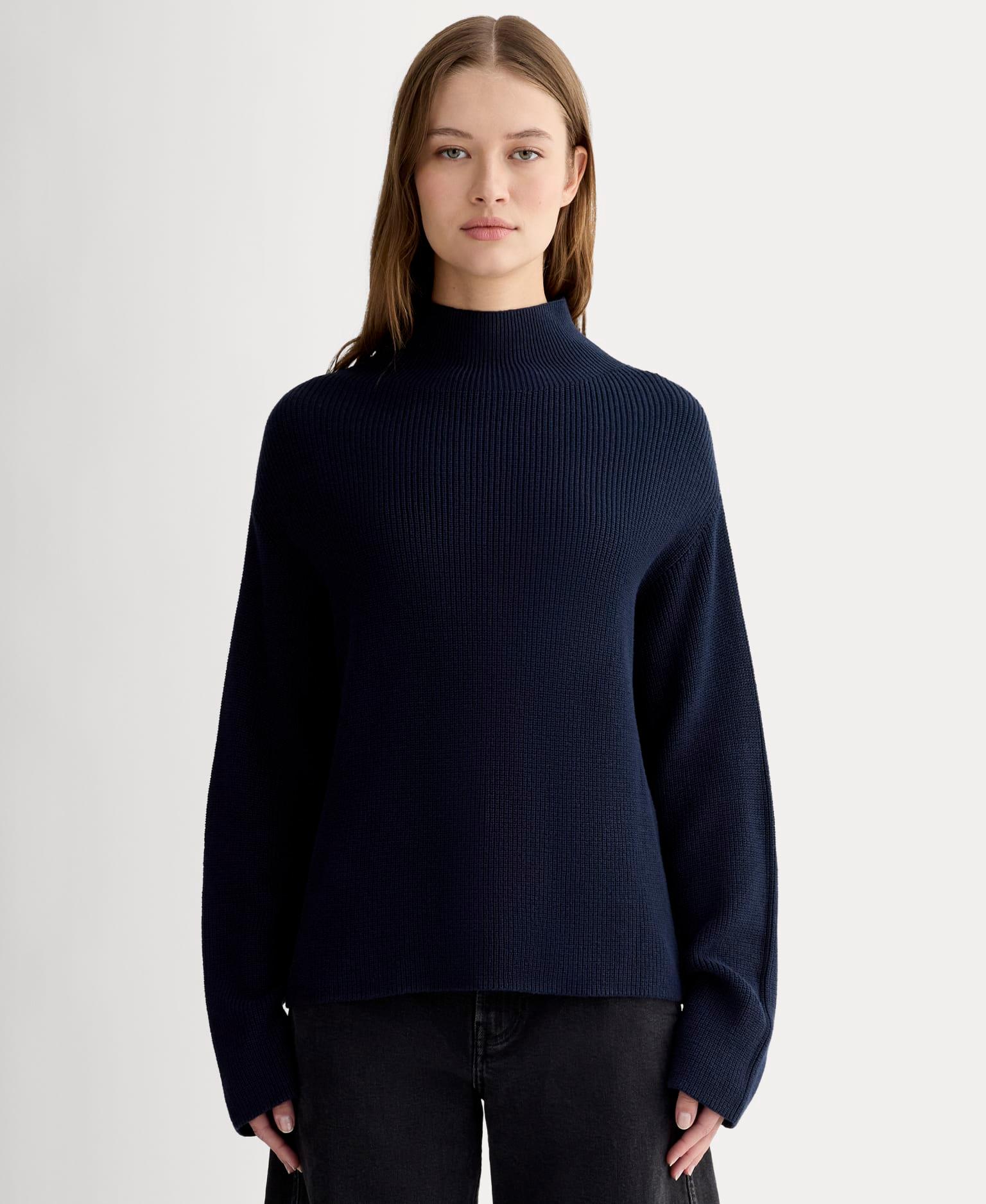 Womens Slouchy Funnel Neck in Everyday Cotton Sweater by Everlane Product Image