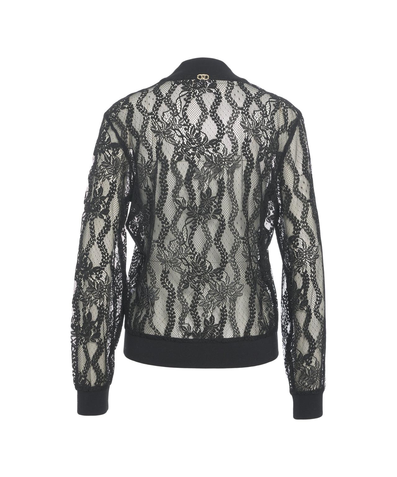 Bomber jacket with lace Product Image