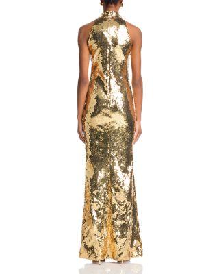 Sequin Mock Neck Column Dress Product Image