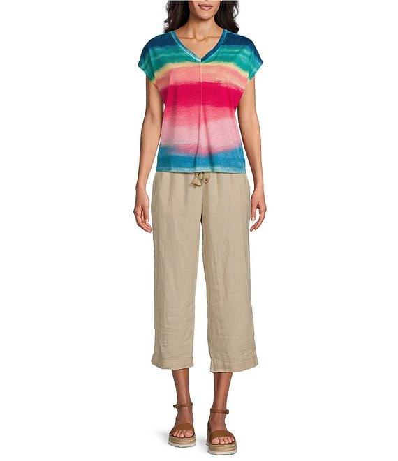 Westbound Sun Ombre V-Neck Cap Sleeve Top Product Image
