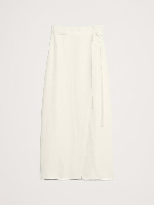 Linen Wrap Maxi Skirt Product Image