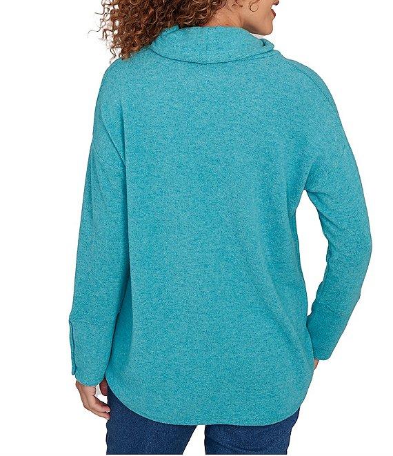 Ruby Rd. Petite Size Ultra-Soft Cowl Neck Long Sleeve Knit Sweater Product Image