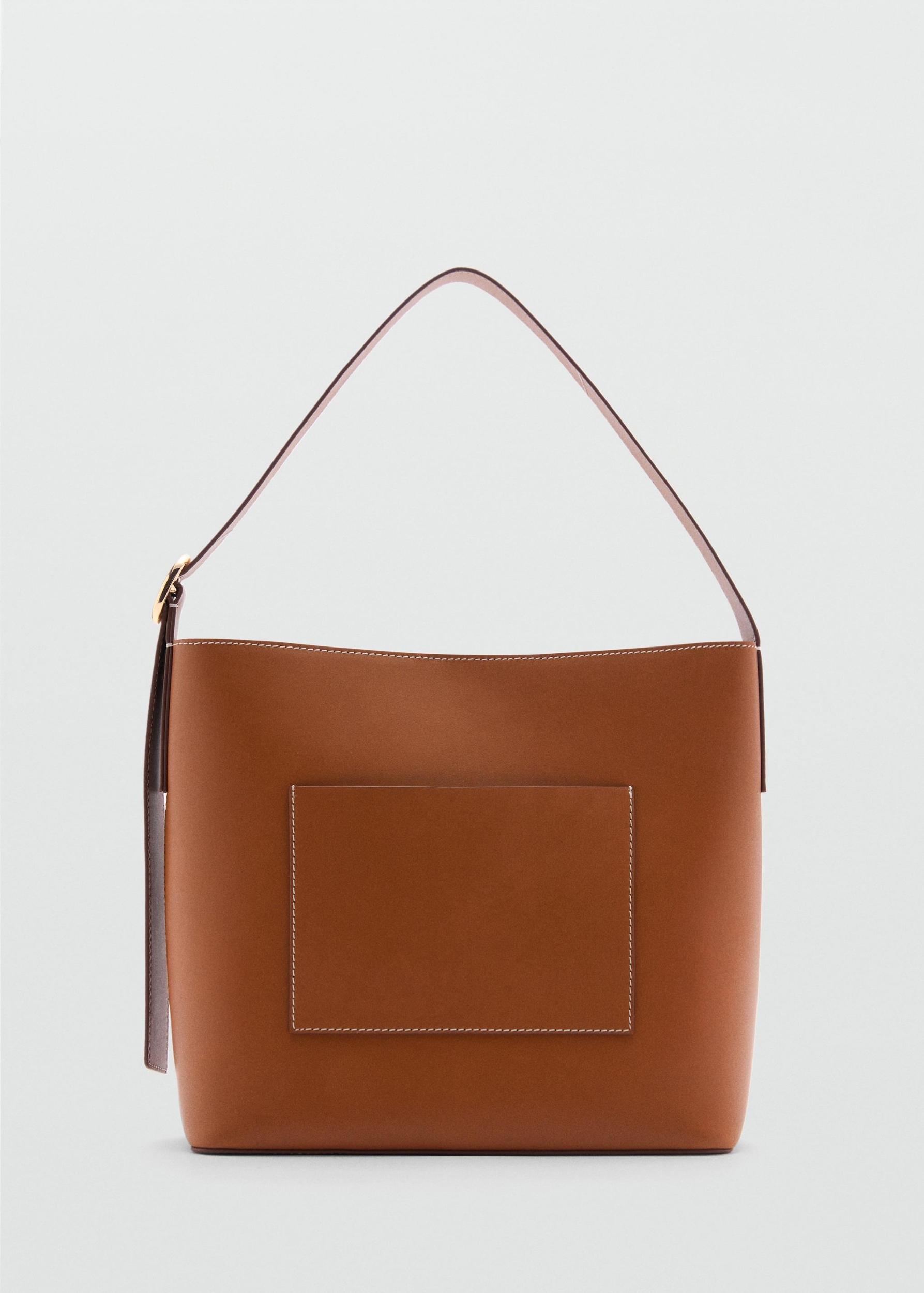 Leather shopper bag - Women | MANGO USA Product Image