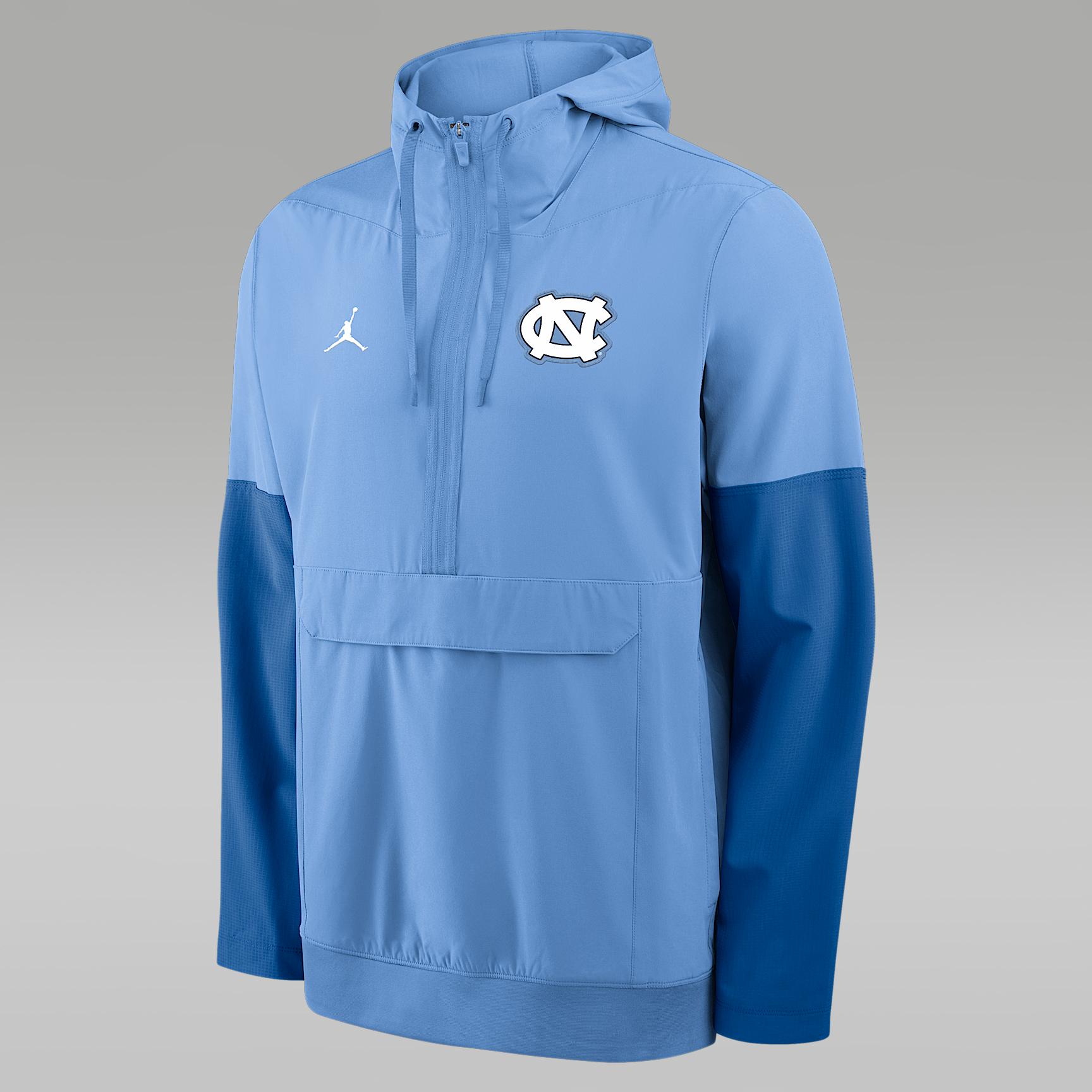 Mens North Carolina Anorak Jordan Brand College 1/2-Zip Hooded Jacket | 0JAT0DWWNCN-PTU Product Image