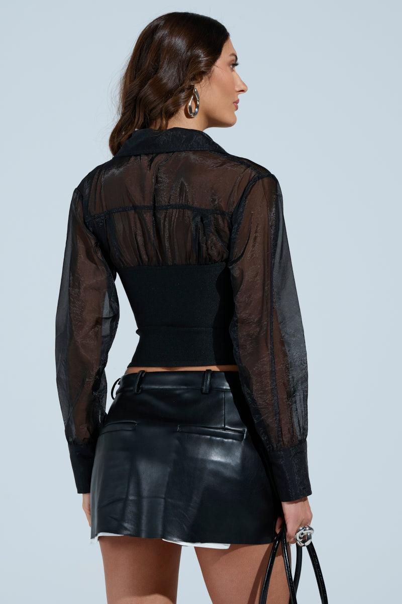 THE PERFECT FIT CORSETTED BLOUSE Product Image